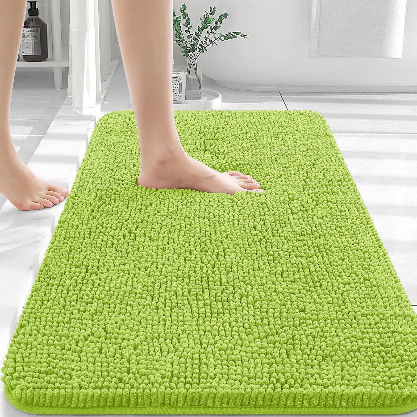 OLANLY Extra Soft Chenille Bath Rugs for Cozy Bathroom Floors