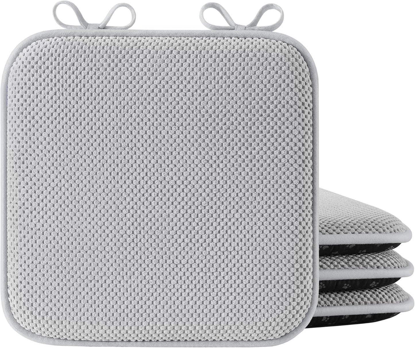 Comfortable Non Slip Memory Foam Chair Cushions Set of 4