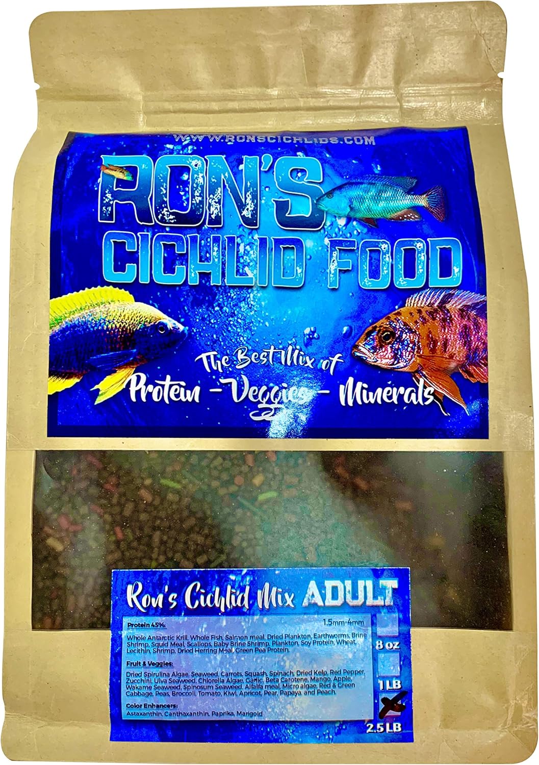RON'S CICHLIDS African Cichlid Fish Food for Vibrant Aquariums