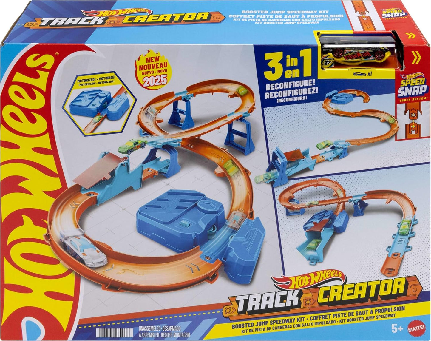 Hot Wheels Toy Car Track Set with Motorized Booster for Kids