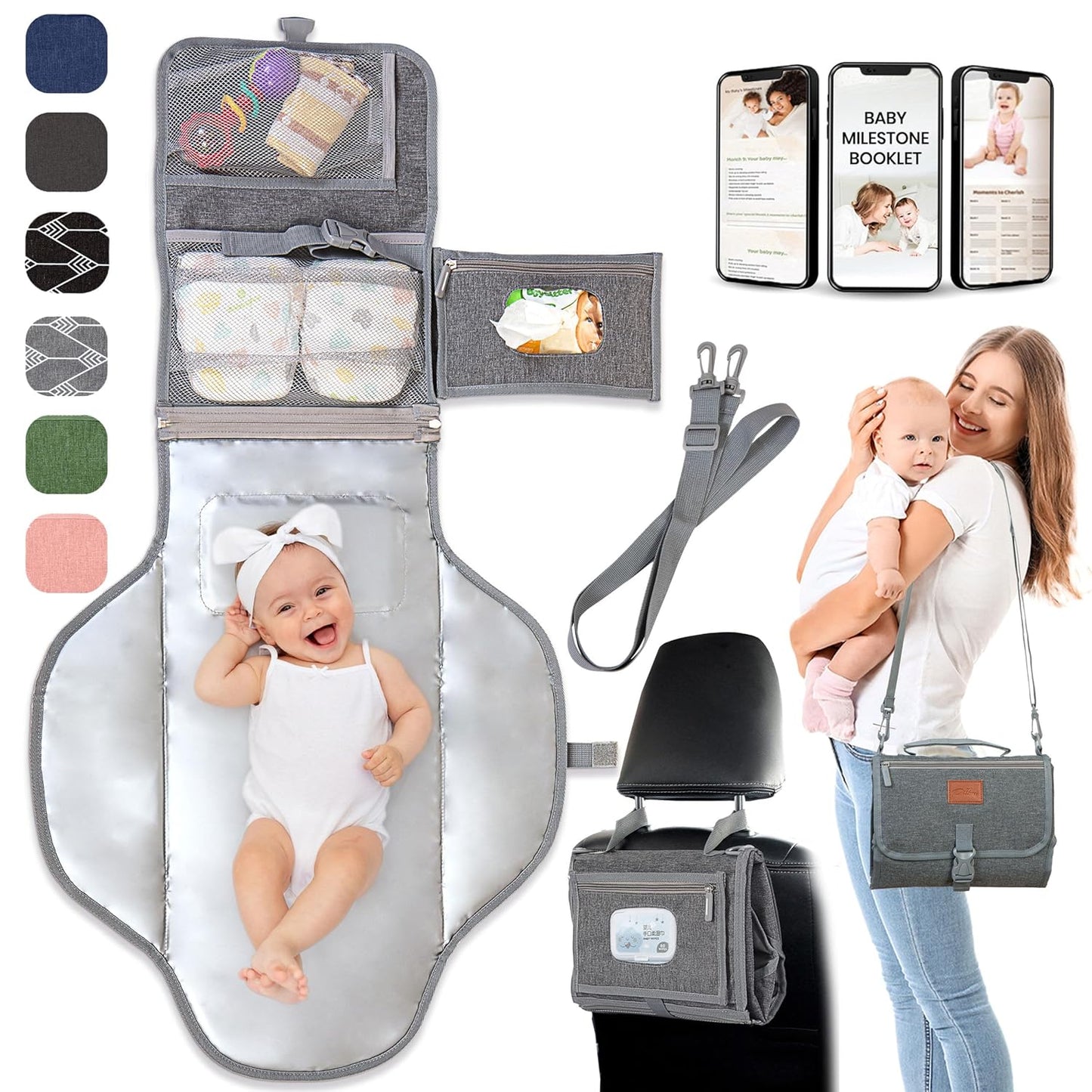 Soft Portable Changing Pad - Waterproof & Easy-Clean