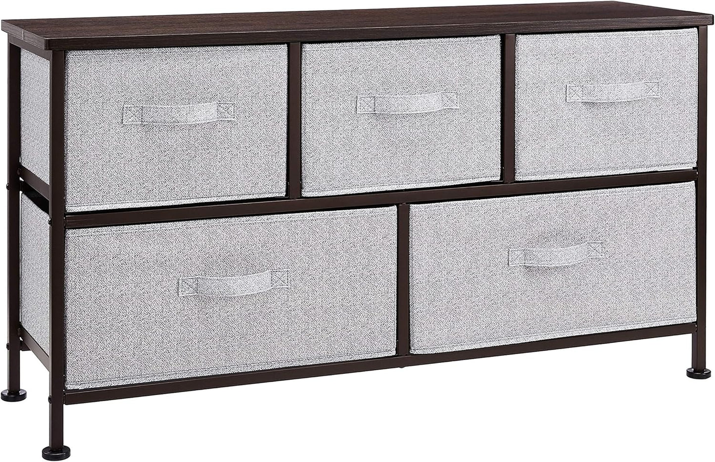 Extra Wide Fabric 5-Drawer Storage Organizer for Closets