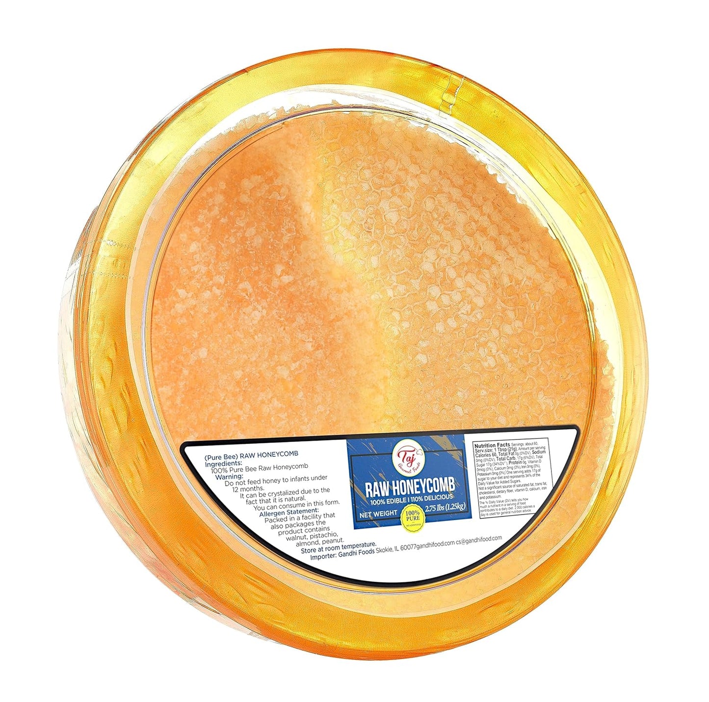 TAJ Natural Raw Honeycomb - Pure Acacia Honey from Hungary