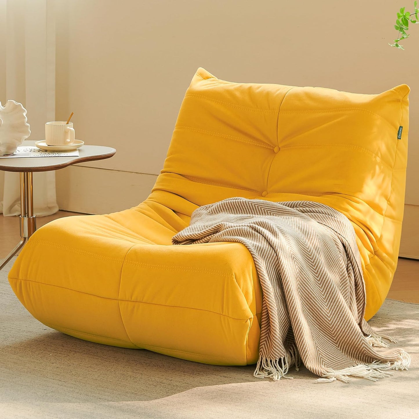 Bean Bag Chair for Adults - Modern Suede Fabric Comfort