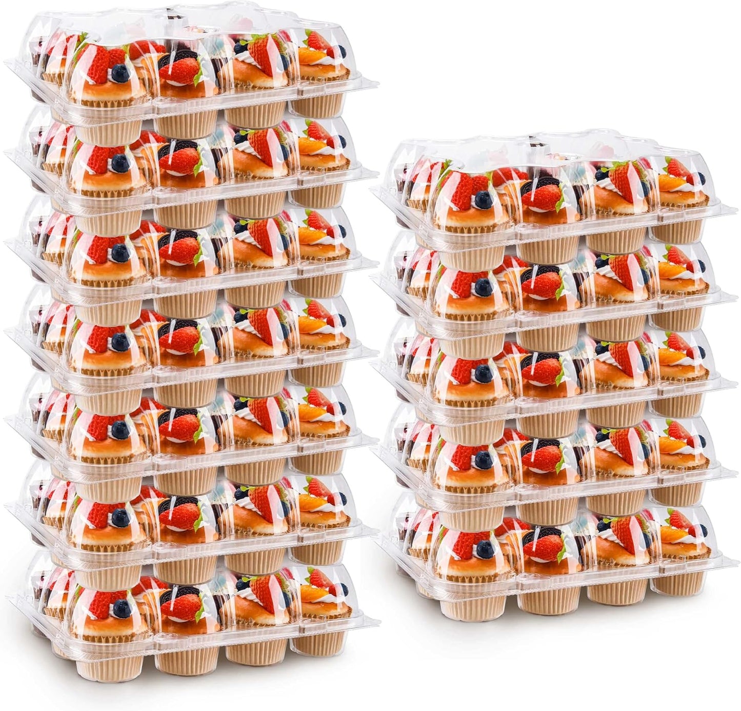 12 Count Cupcake Containers for Easy Transport and Display