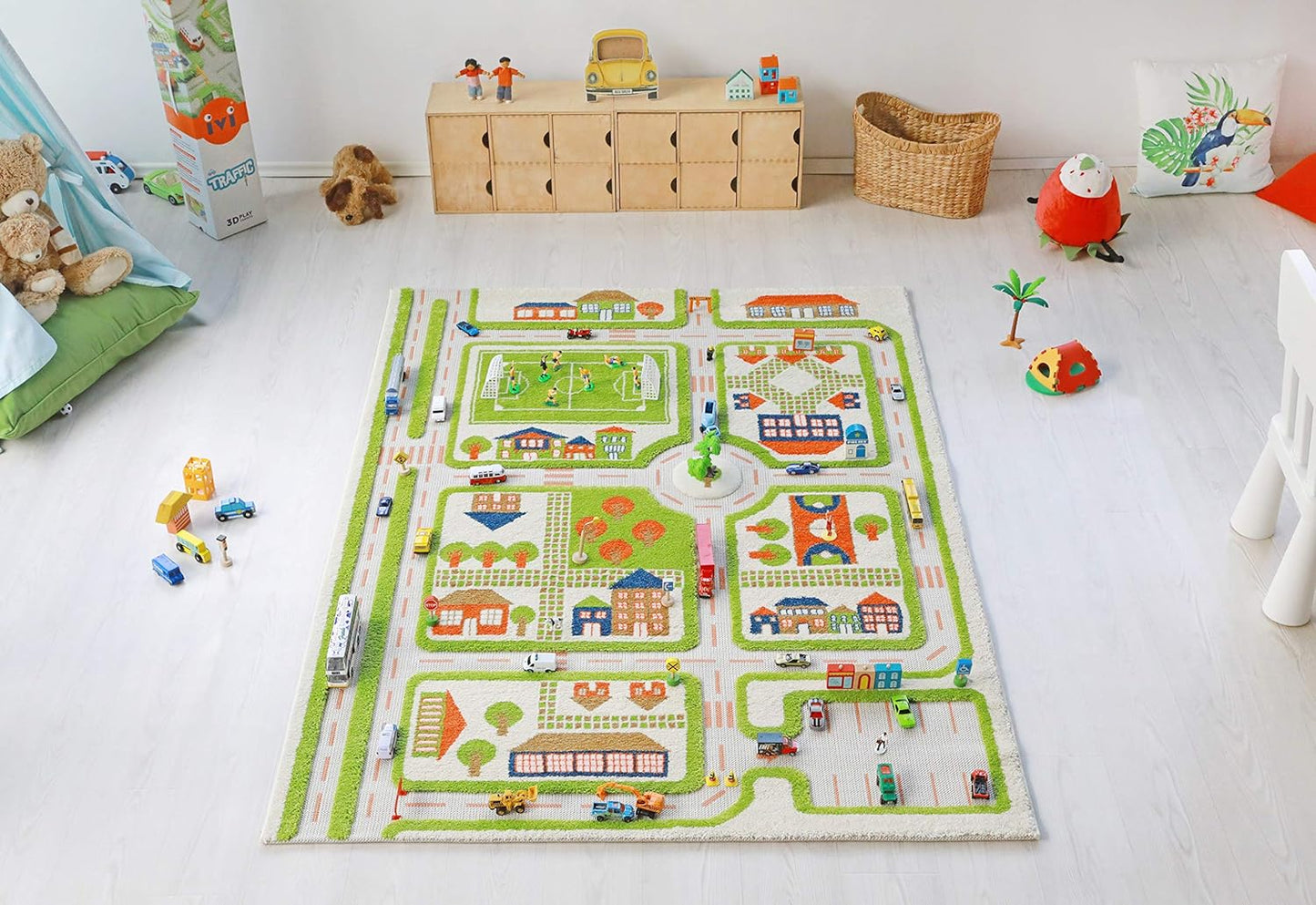 IVI Traffic Collection Play Mat - Educational and Decorative Rug