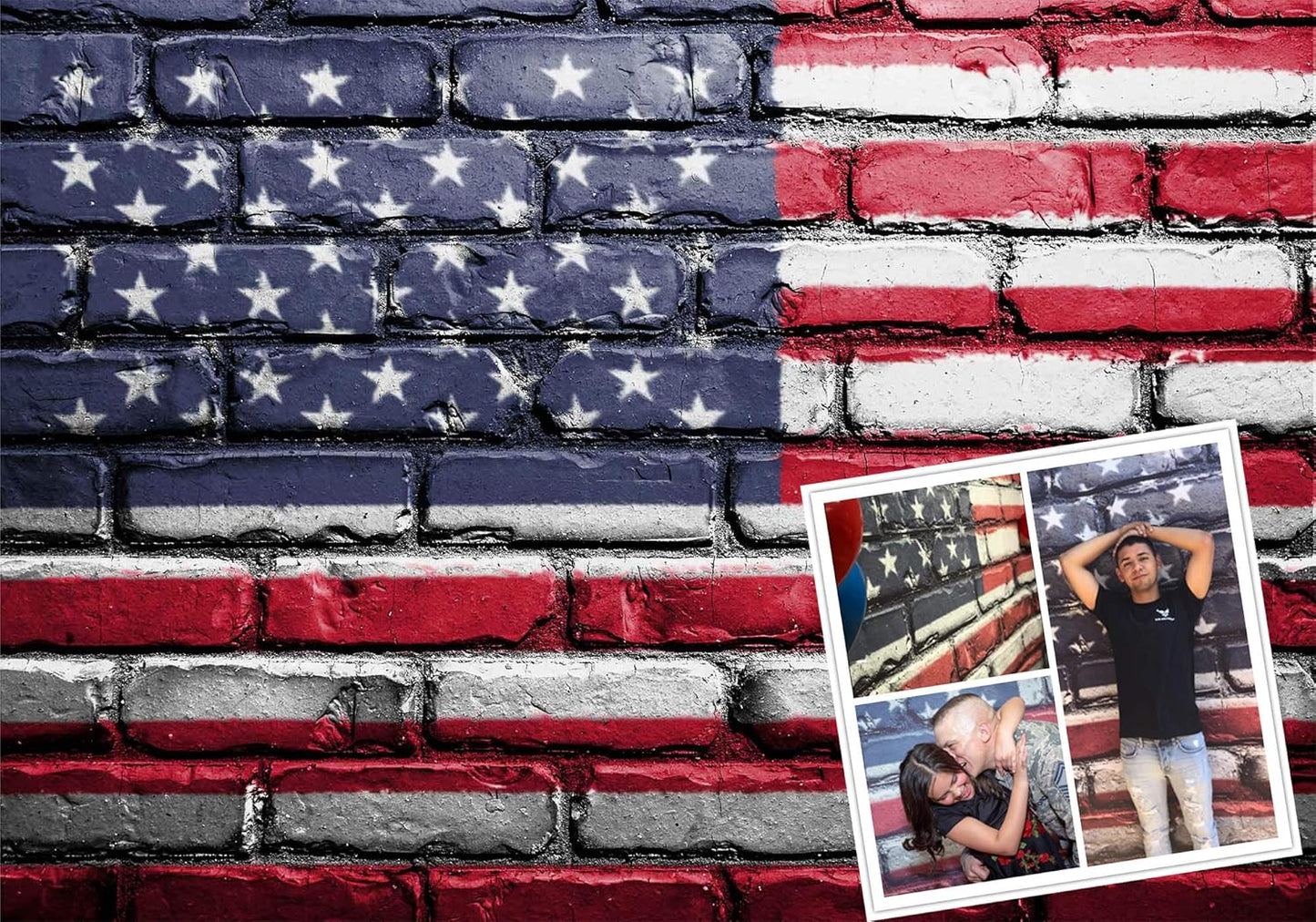 10x7Ft US Flag Photography Background for Events and Studios