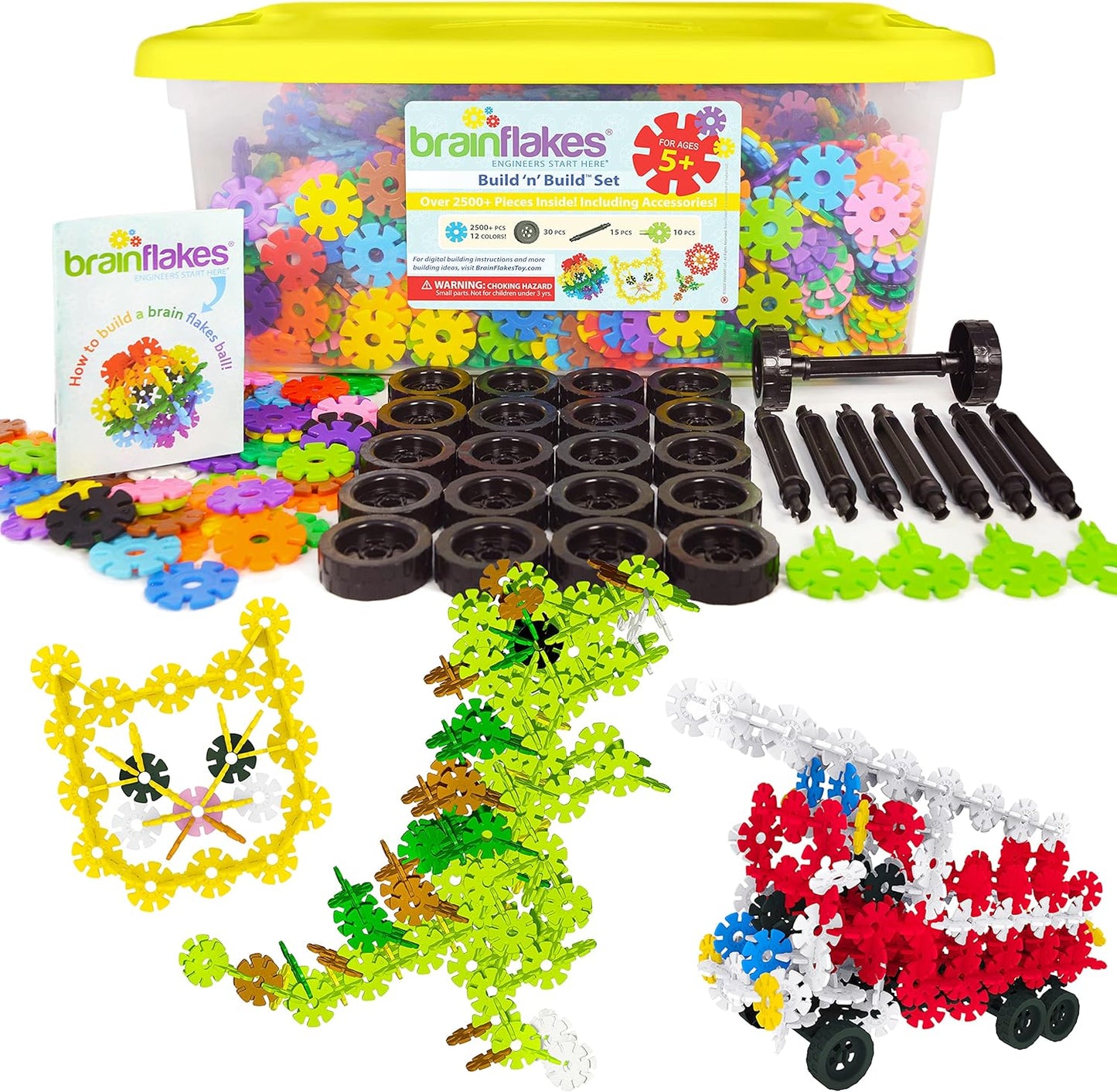 Brain Flakes 2500 Piece Build 'n' Build Kit for Creative Play