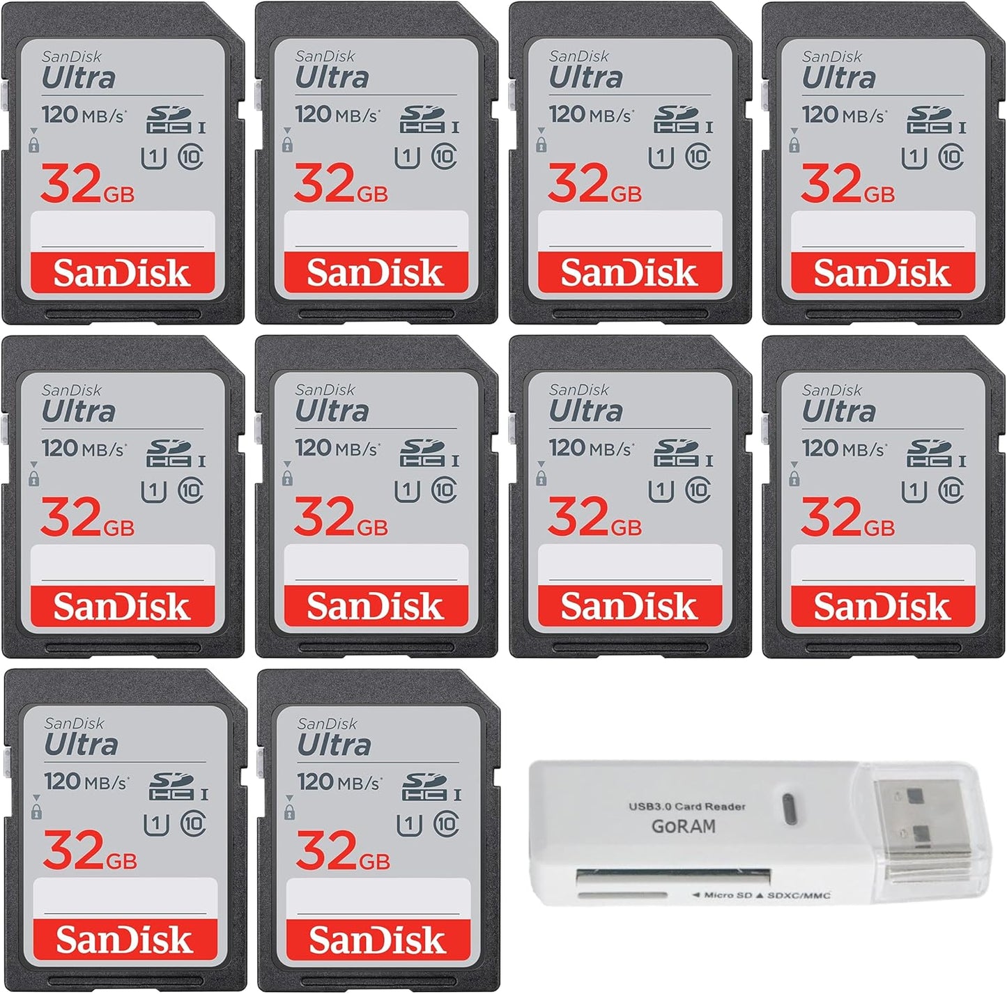 High-Speed 32GB SanDisk Camera Memory Card Bundle