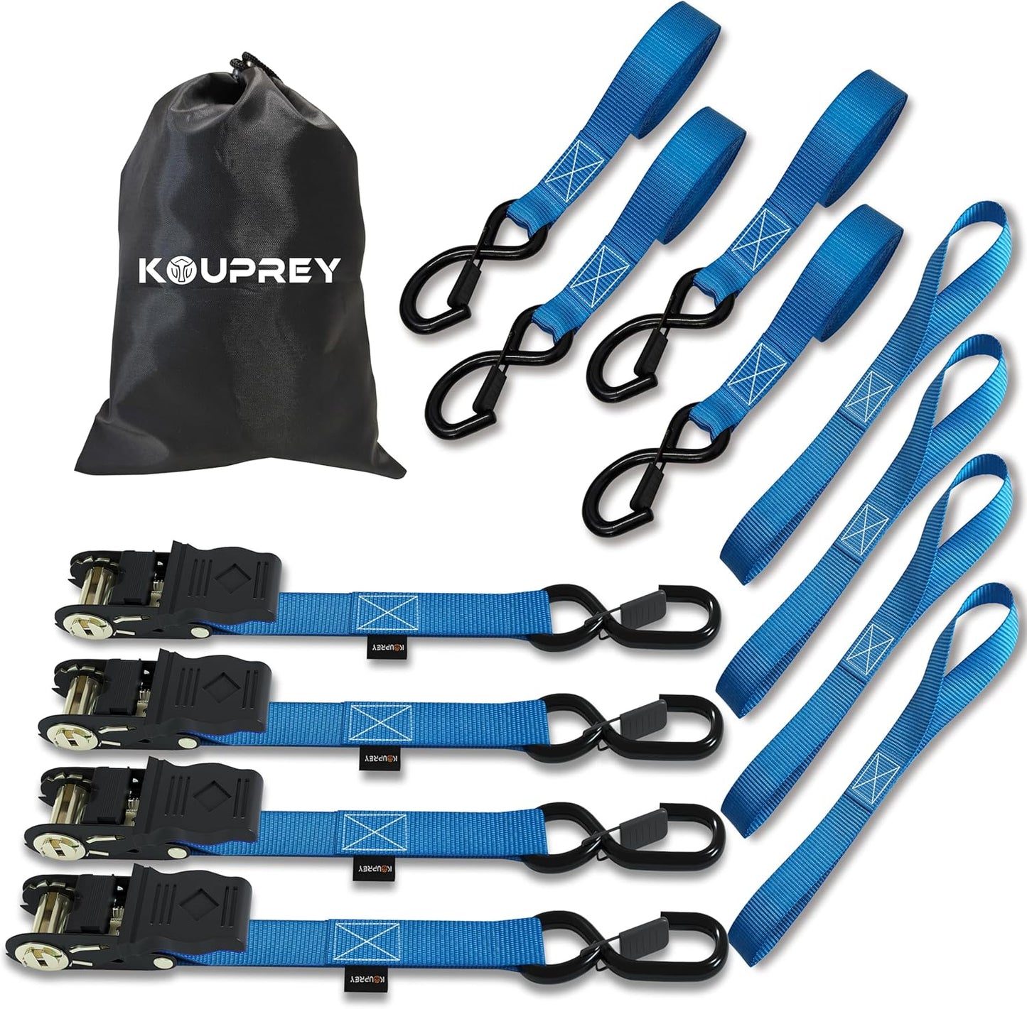 Heavy Duty Ratchet Straps for Secure Boat and Motorcycle Tie Down