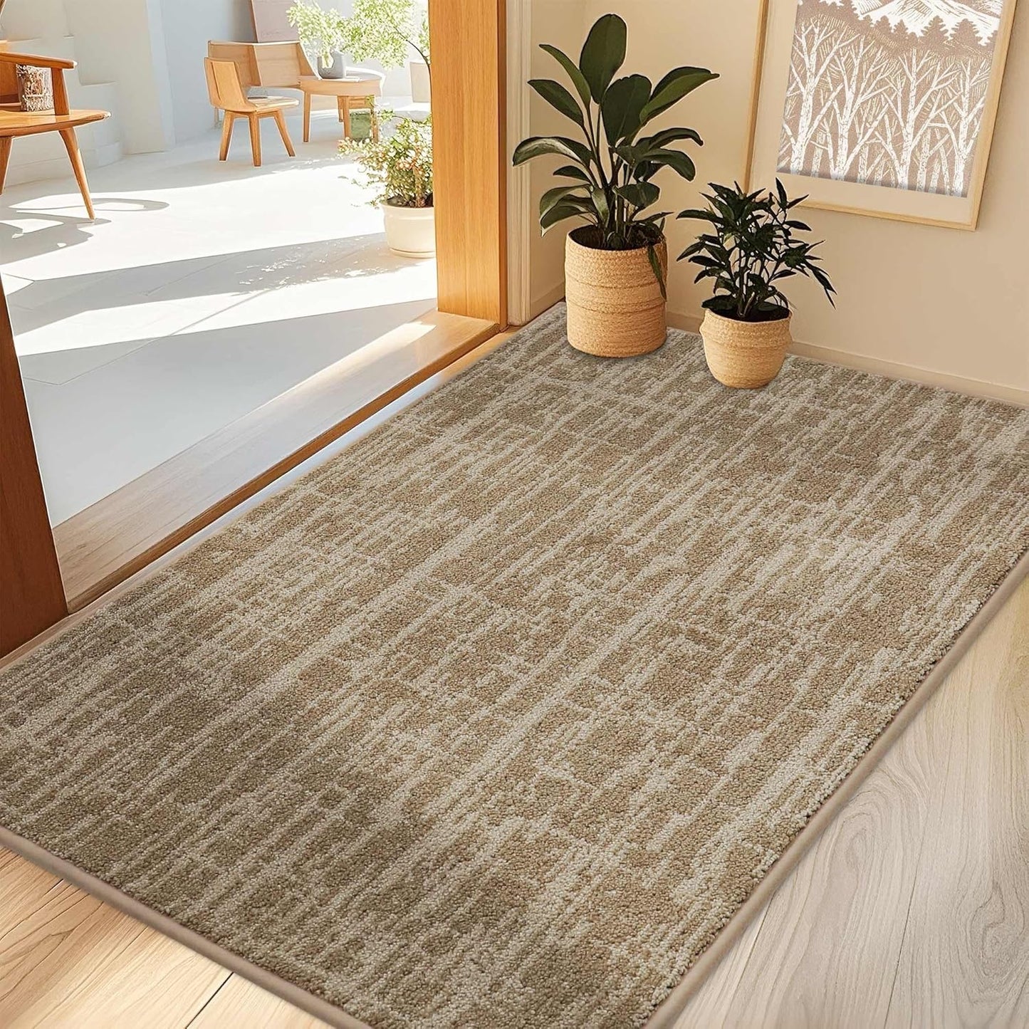 COSY HOMEER Non-Slip Dirt Trapper Door Mat for Entryway Use