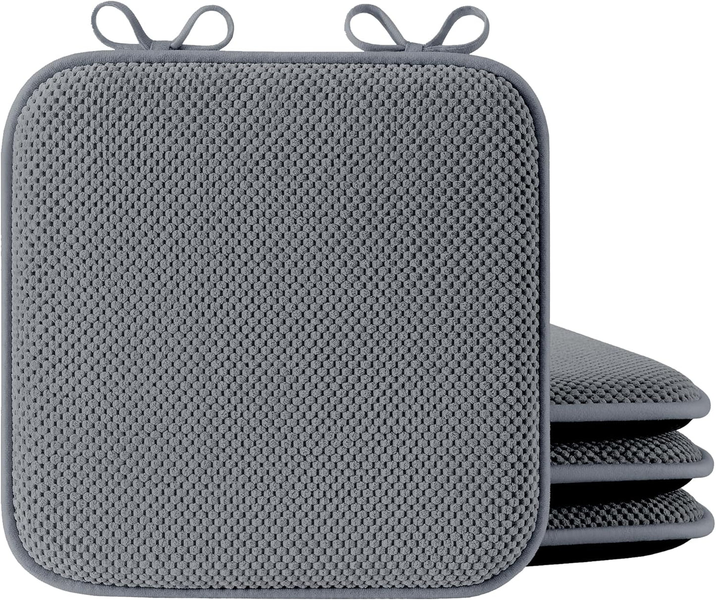 puredown Chair Cushions for Dining Chairs Set of 4, Grey