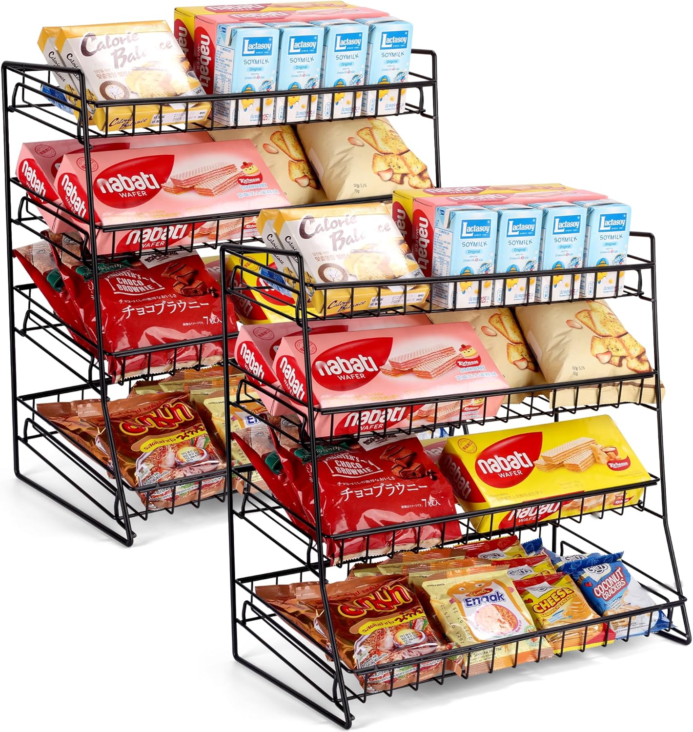 Liaakrr 2 Pack Candy Display Rack for Snacks and Treats