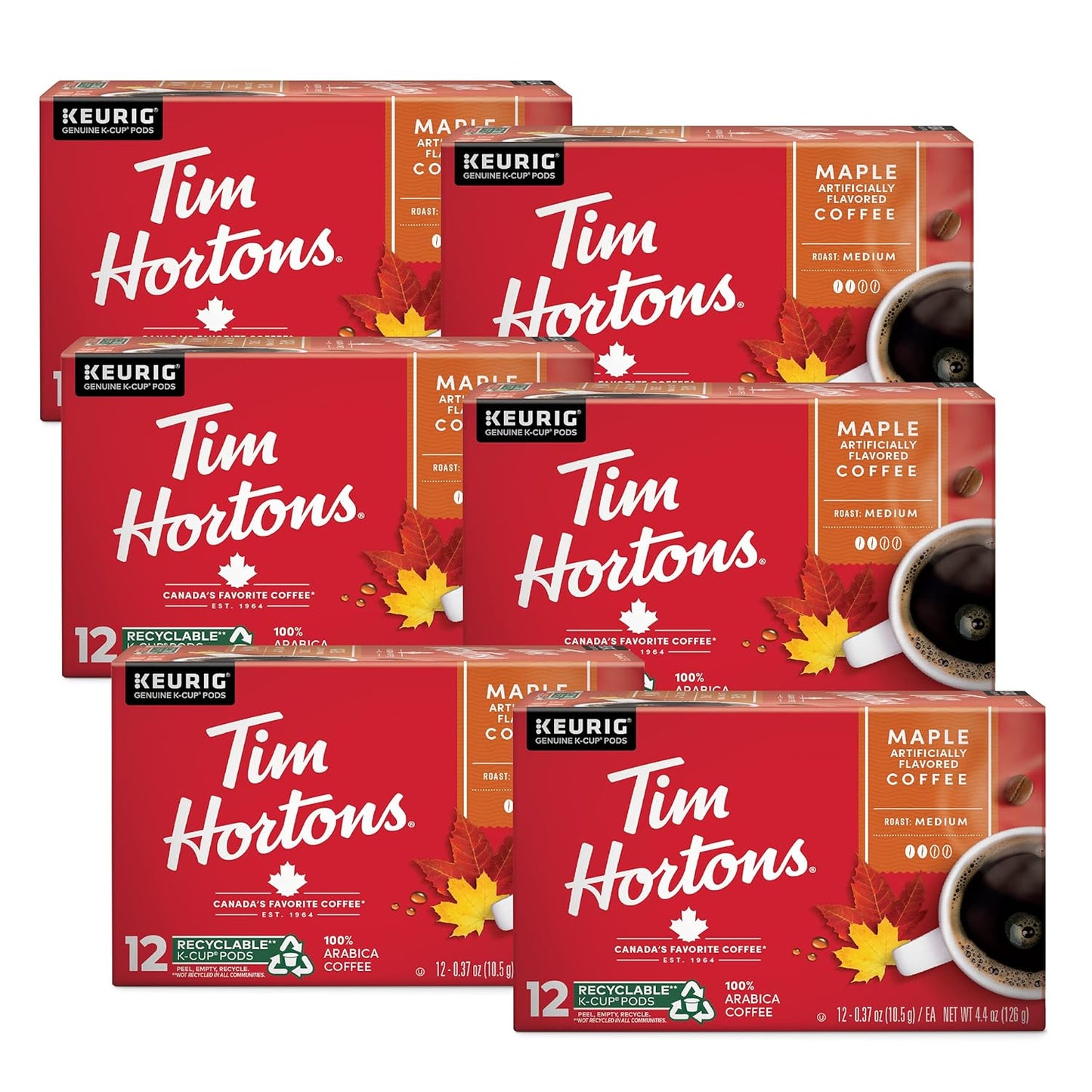 Delicious Maple Flavored Coffee Pods, 72ct x 6 Pack