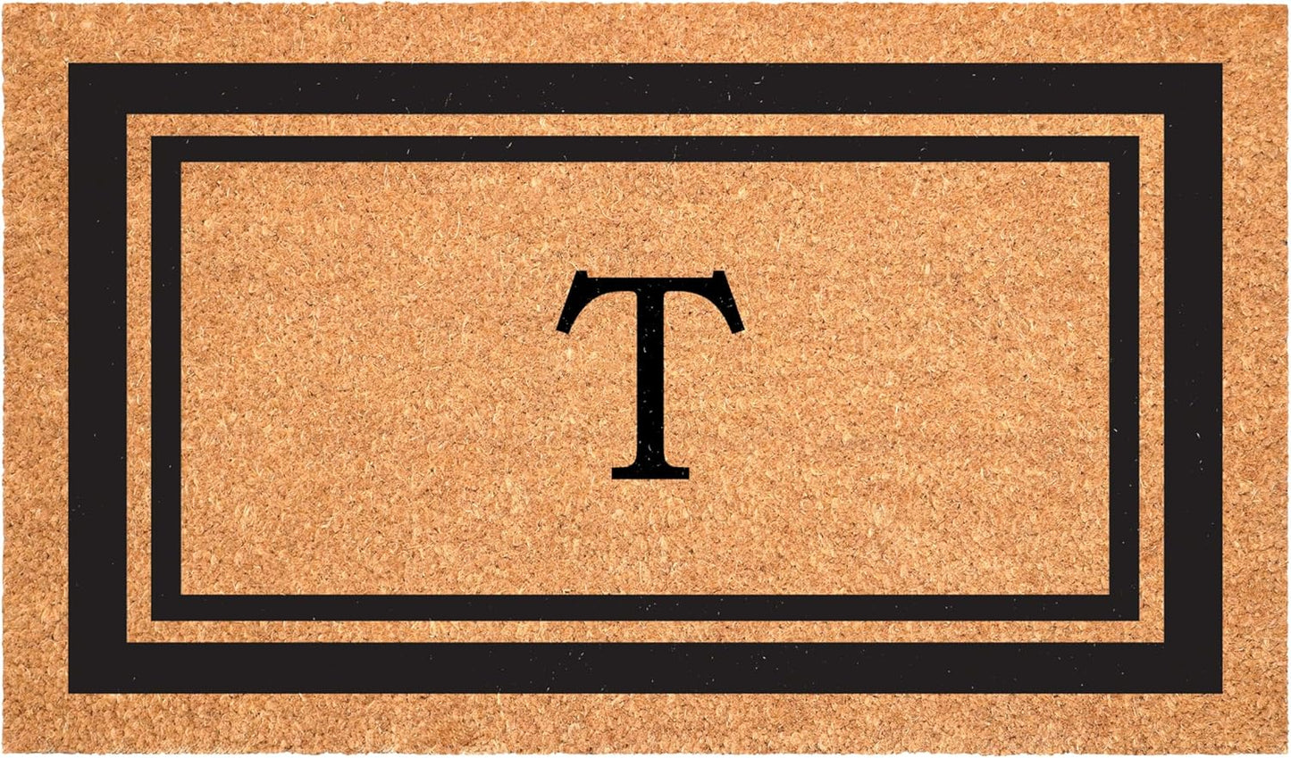 Calloway Mills Monogram Doormat 24in x 36in Black Border