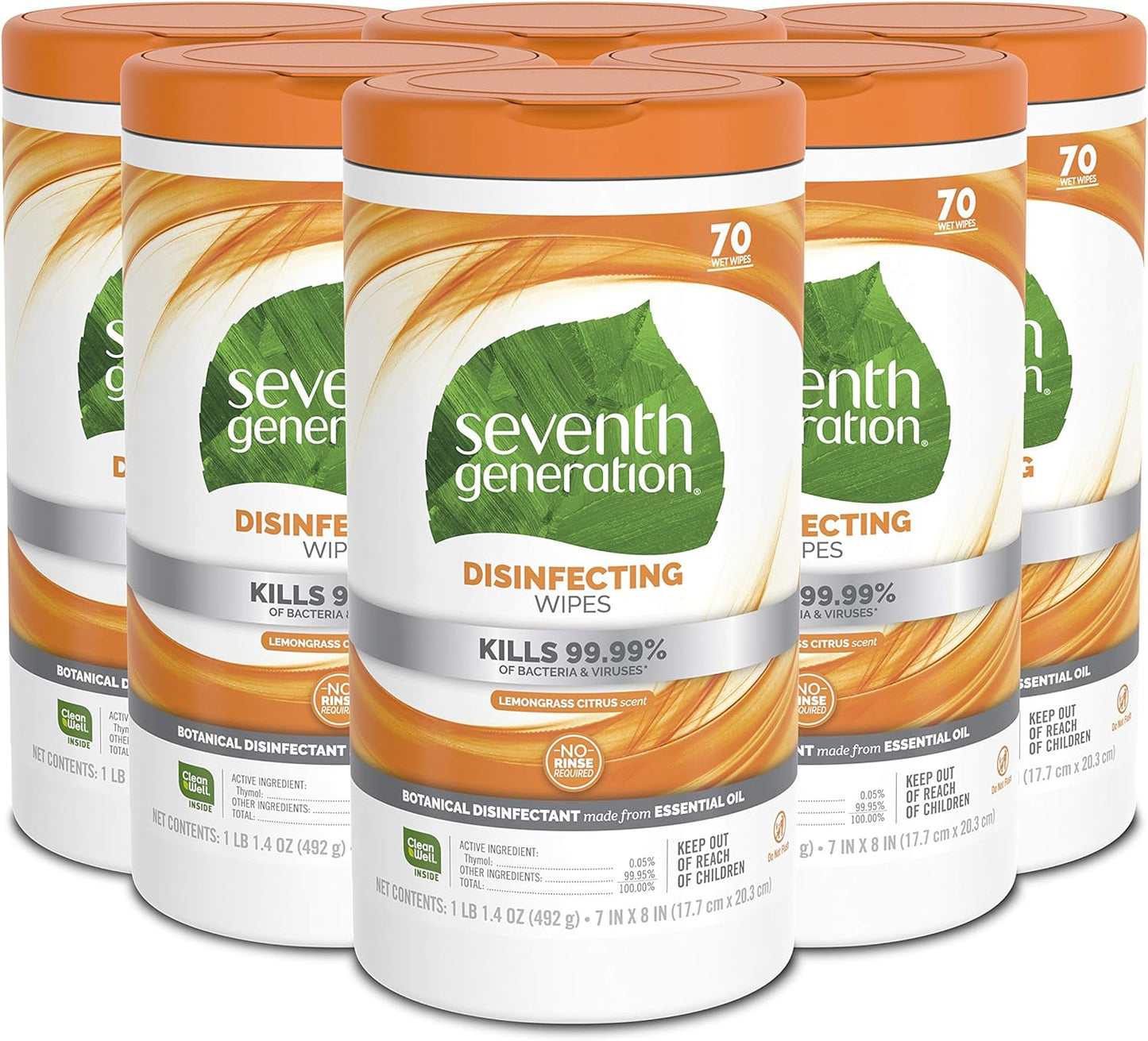 Seventh Generation Botanical Disinfecting Wipes - 420 Wipes Total