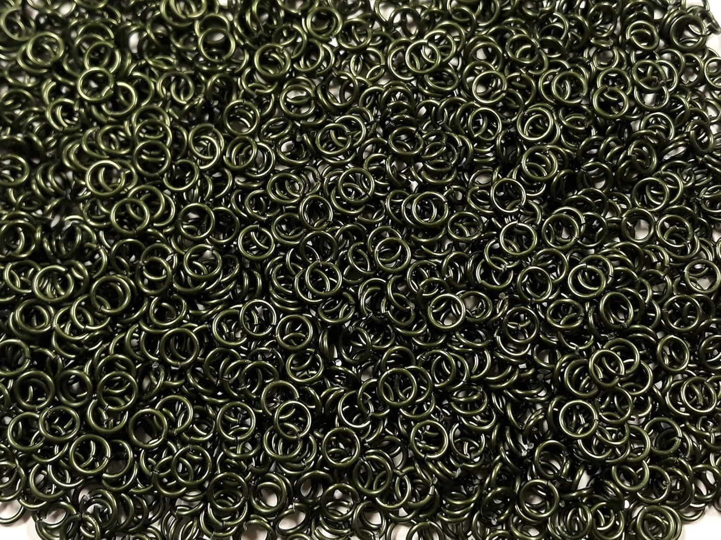 1/2 Pound OD Green Anodized Aluminum Jump Rings for Jewelry