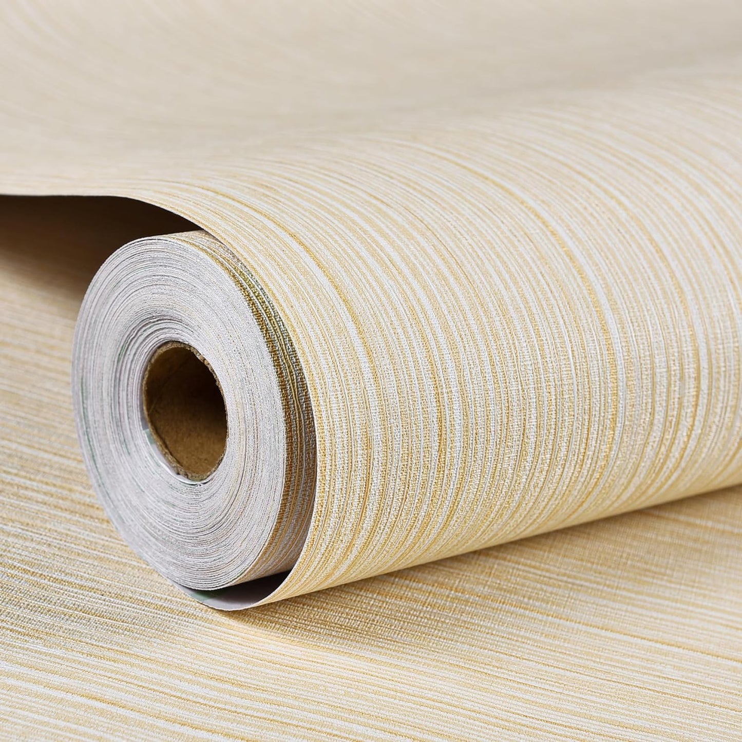 Haimin Grasscloth Wallpaper Peel and Stick Textured Yellow Design