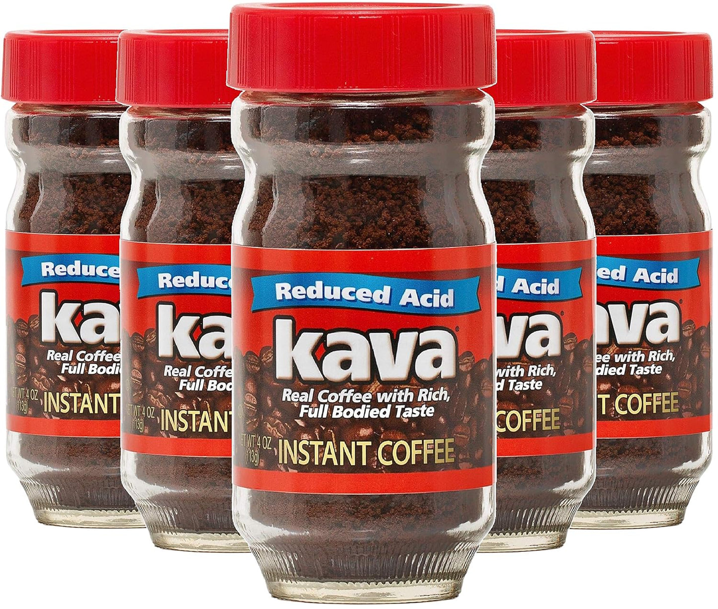 Kava Instant Coffee - Reduced Acid, Full Flavor, 4 Ounce Pack