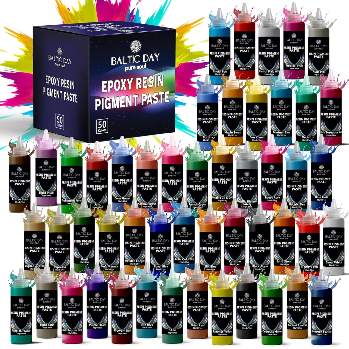 50 Unique Pigment Pastes for Epoxy Resin Craft Projects