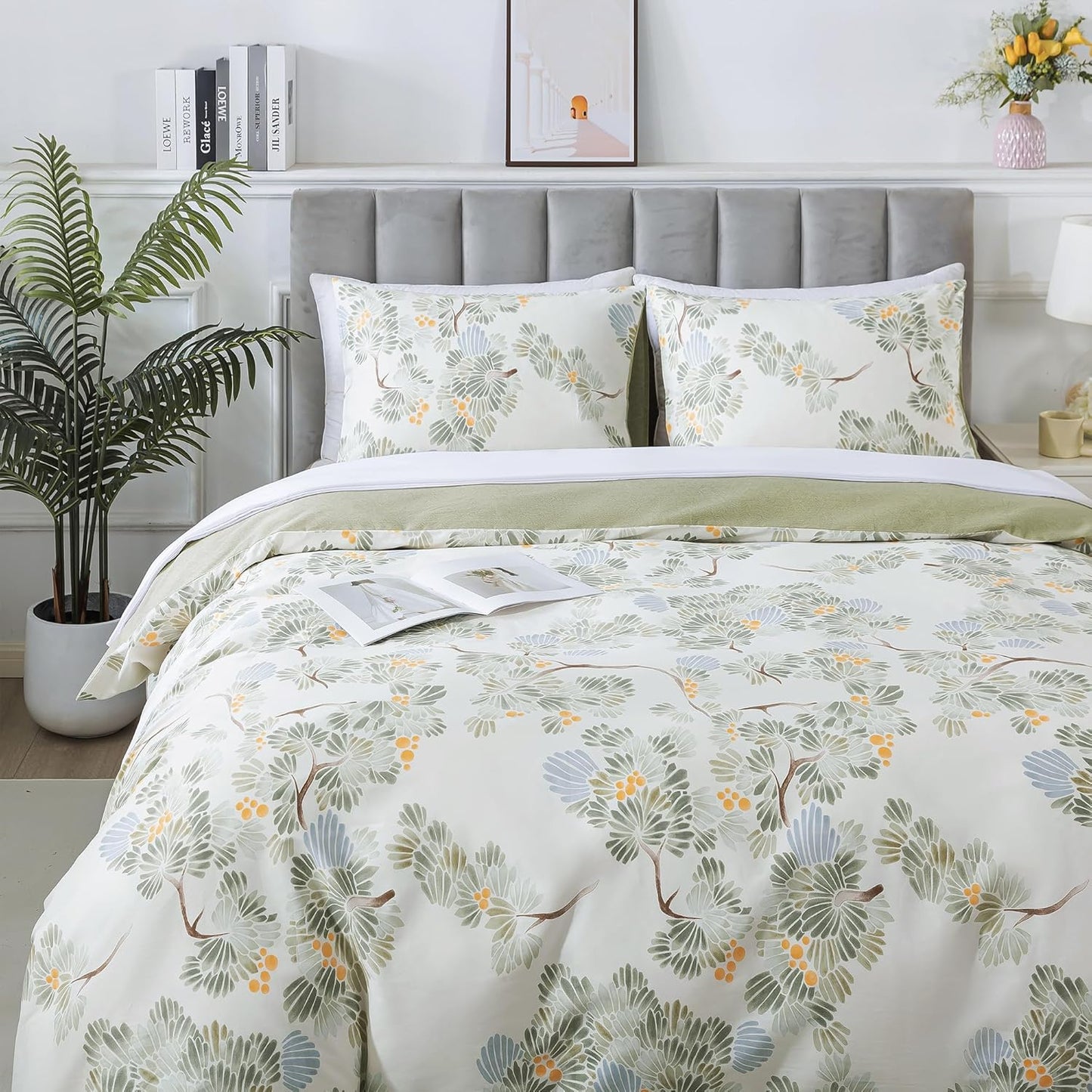 HoneiLife King Size Duvet Cover Set - 100% Cotton Comforter