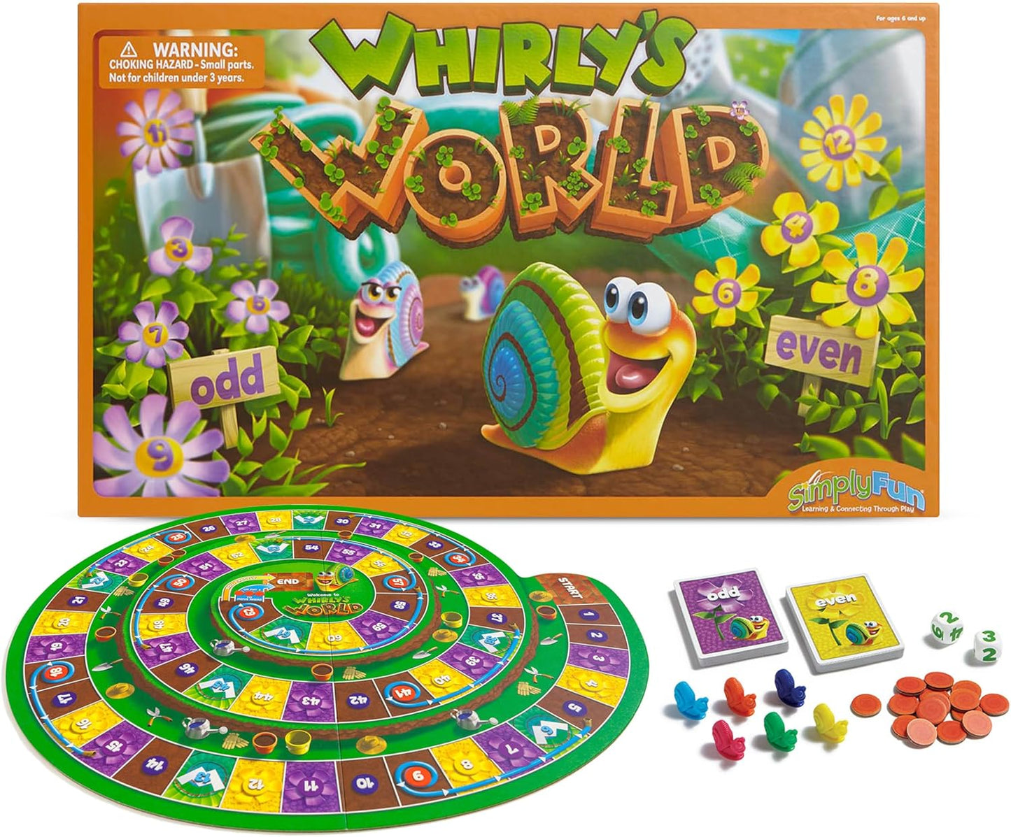 SimplyFun Whirlys World Educational Board Game for Kids Fun