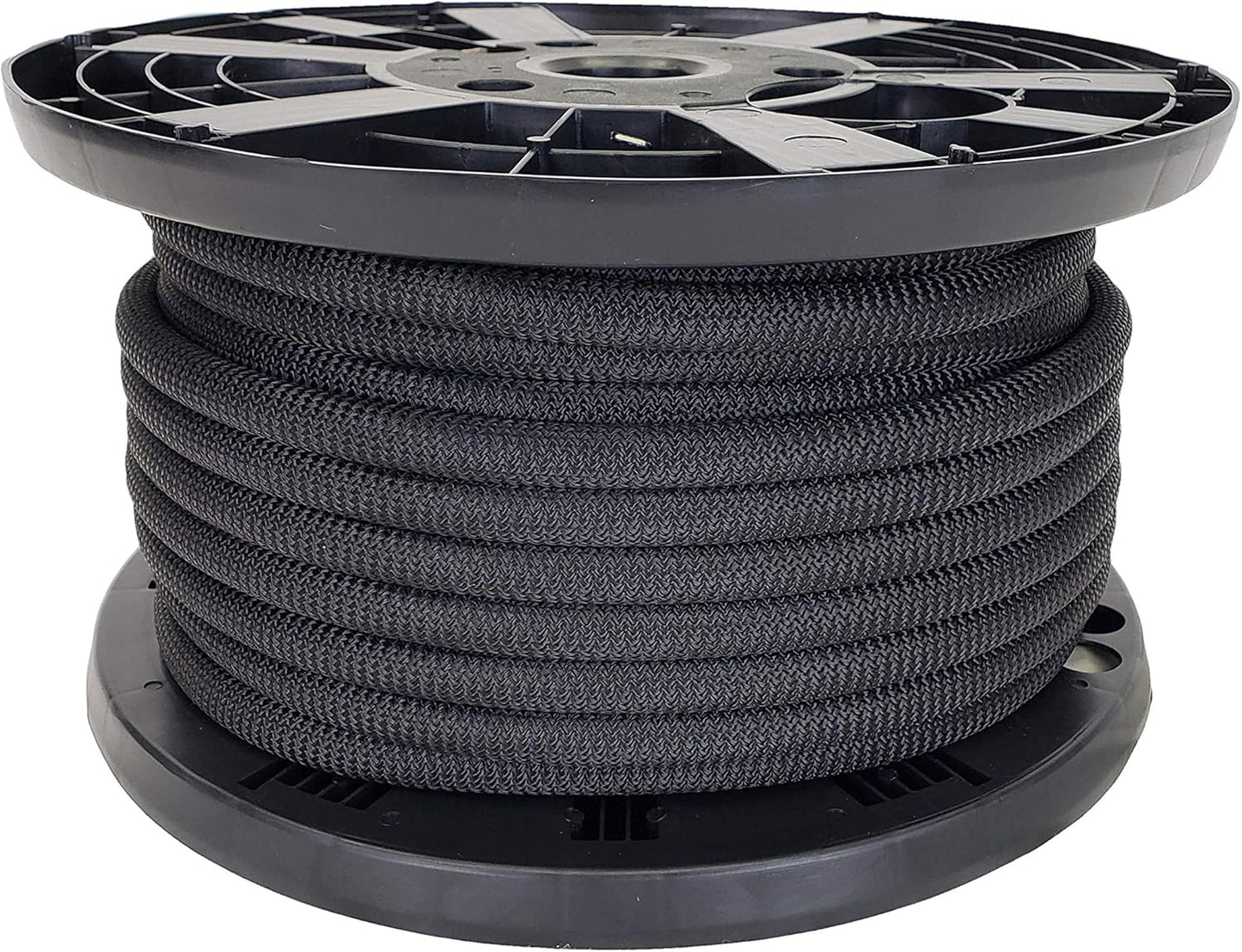 1/2 inch Black Polyester Bungee Cord - Durable 100 Foot Spool