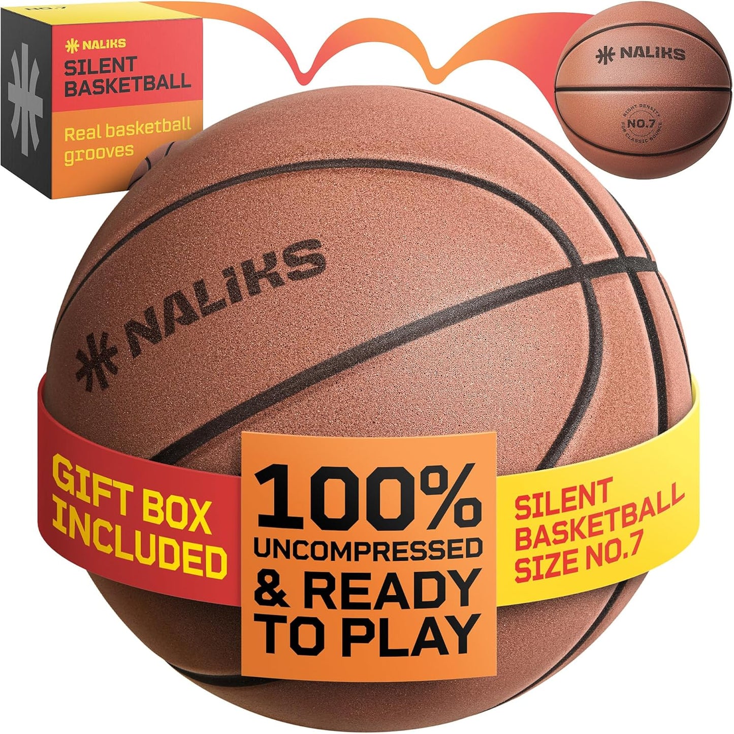 Silent Basketball Size 7 for Quiet Dribbling Indoor Play