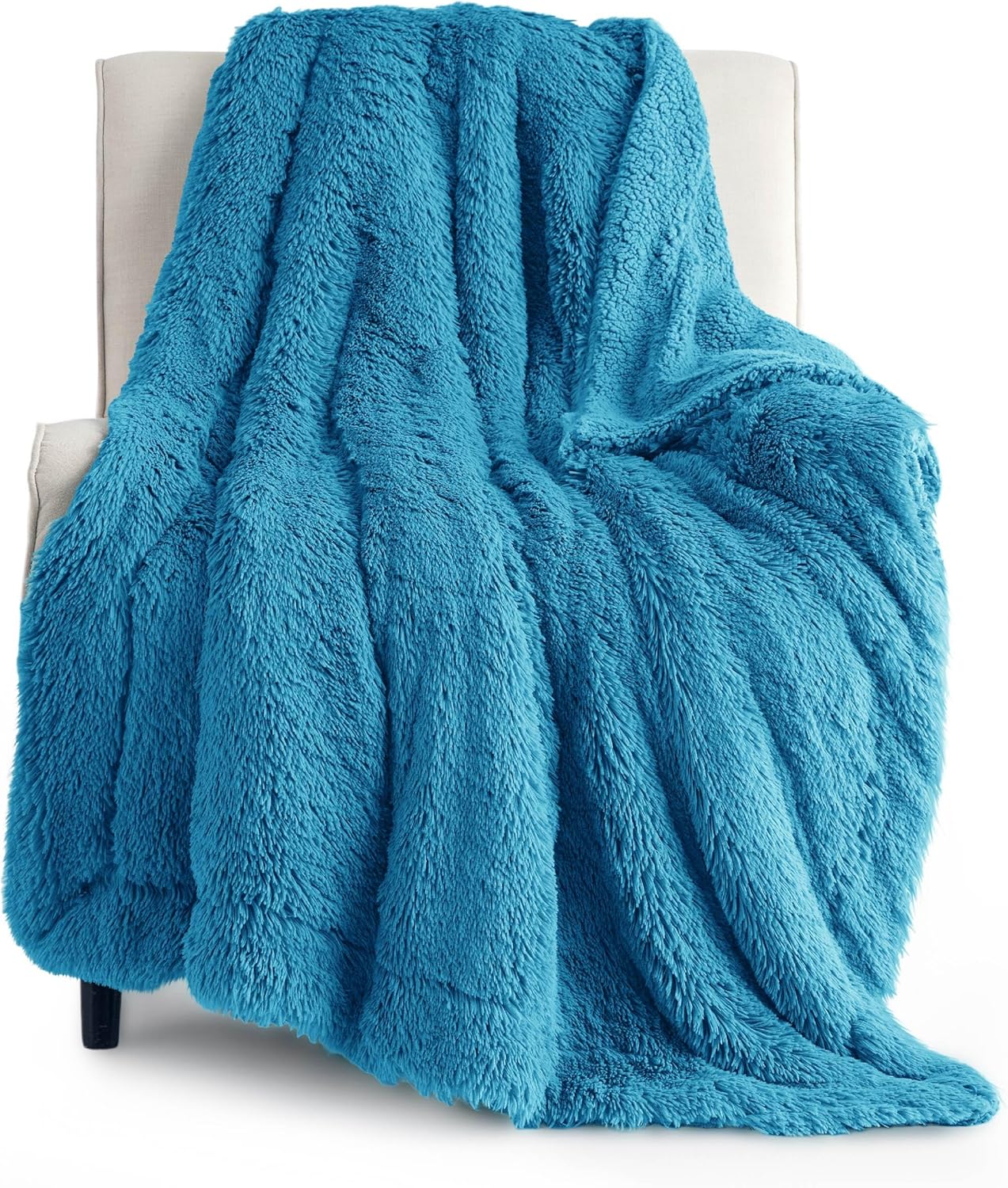 Bedsure GentleSoft Fuzzy Sherpa Faux Fur Twin Blanket Cozy Gift