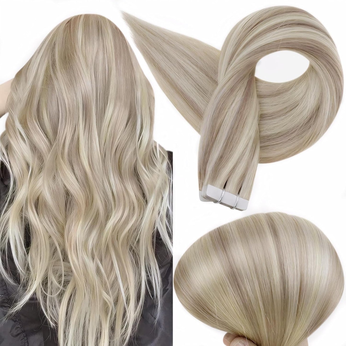 Full Shine Tape in Remy Hair Extensions for Natural Look