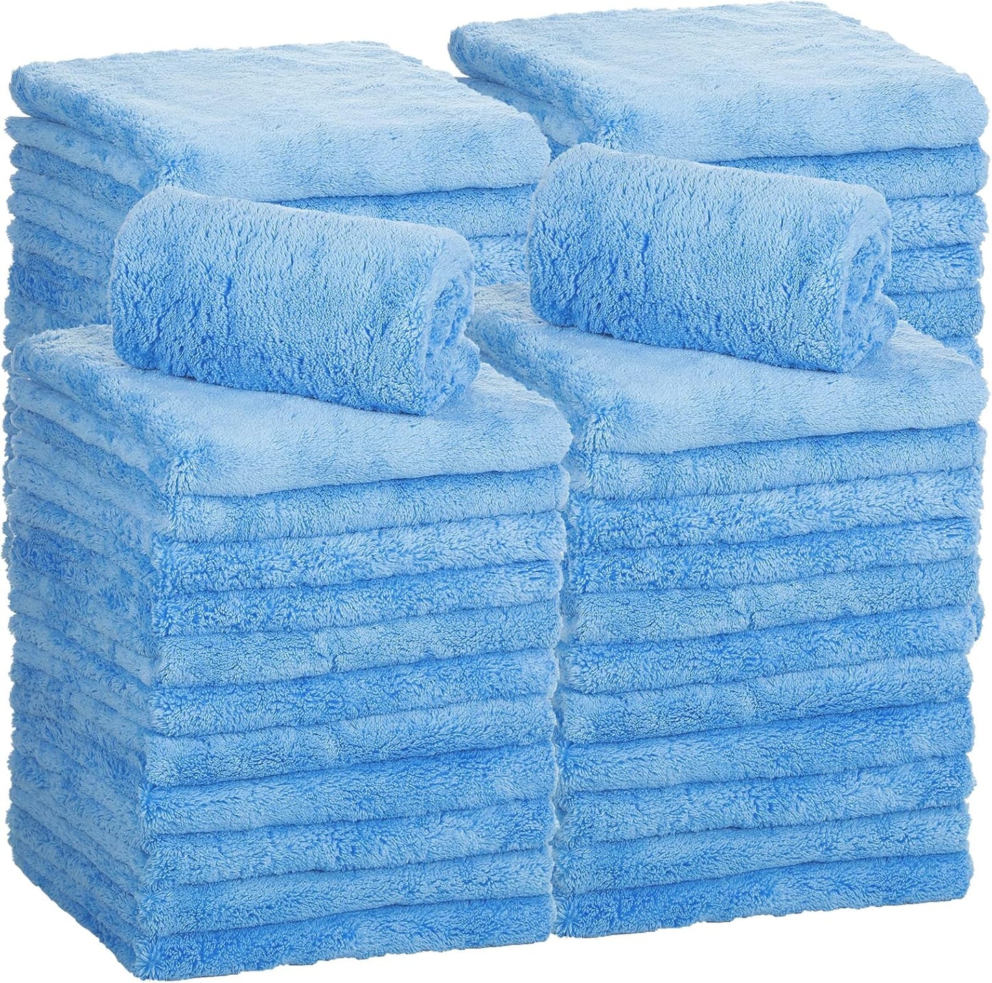 30 Pcs Edgeless Microfiber Plush Towels for Car Detailing