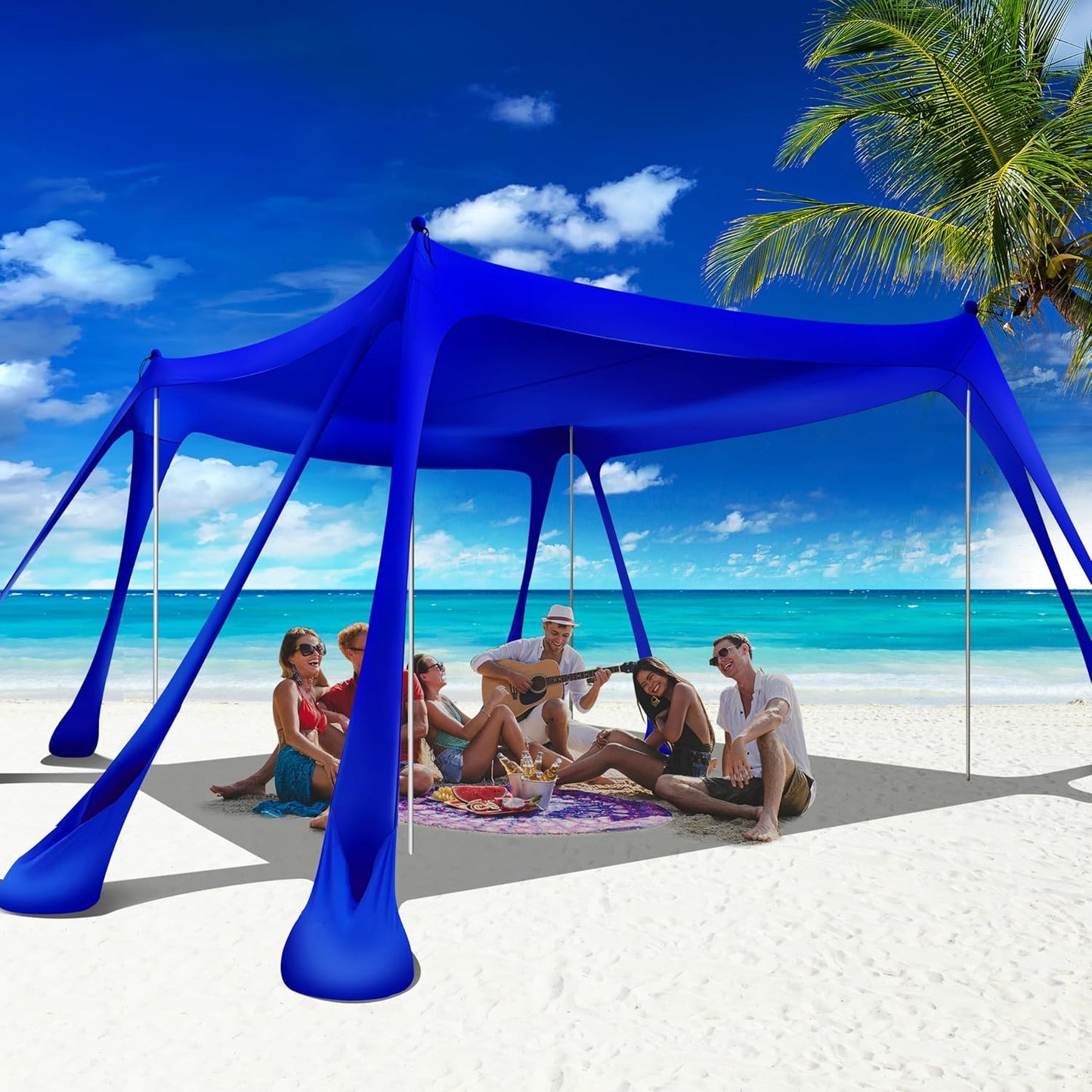Beach Canopy Tent Pop Up Shade 10x10ft with UPF50+ Protection