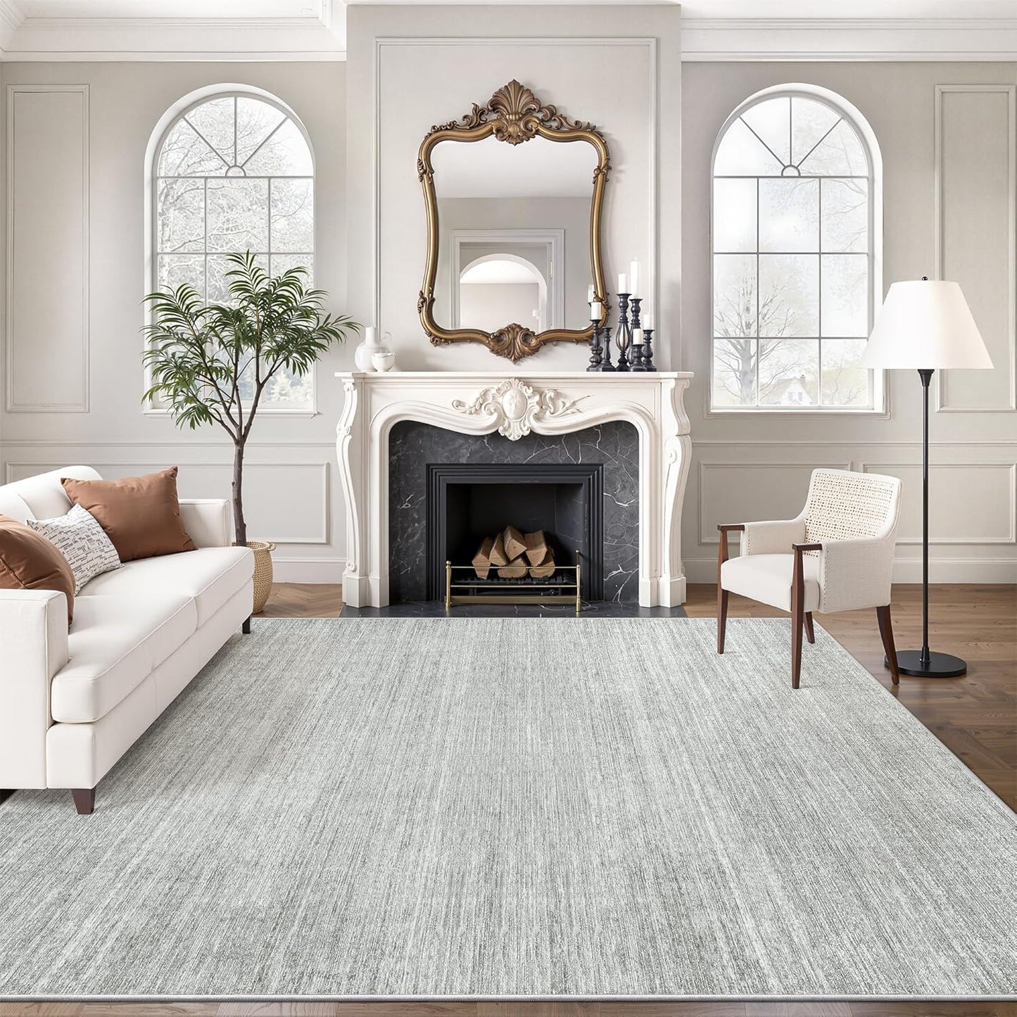 Art&Tuft Washable Rugs 9x12 - Soft Non Slip Area Rug for Home