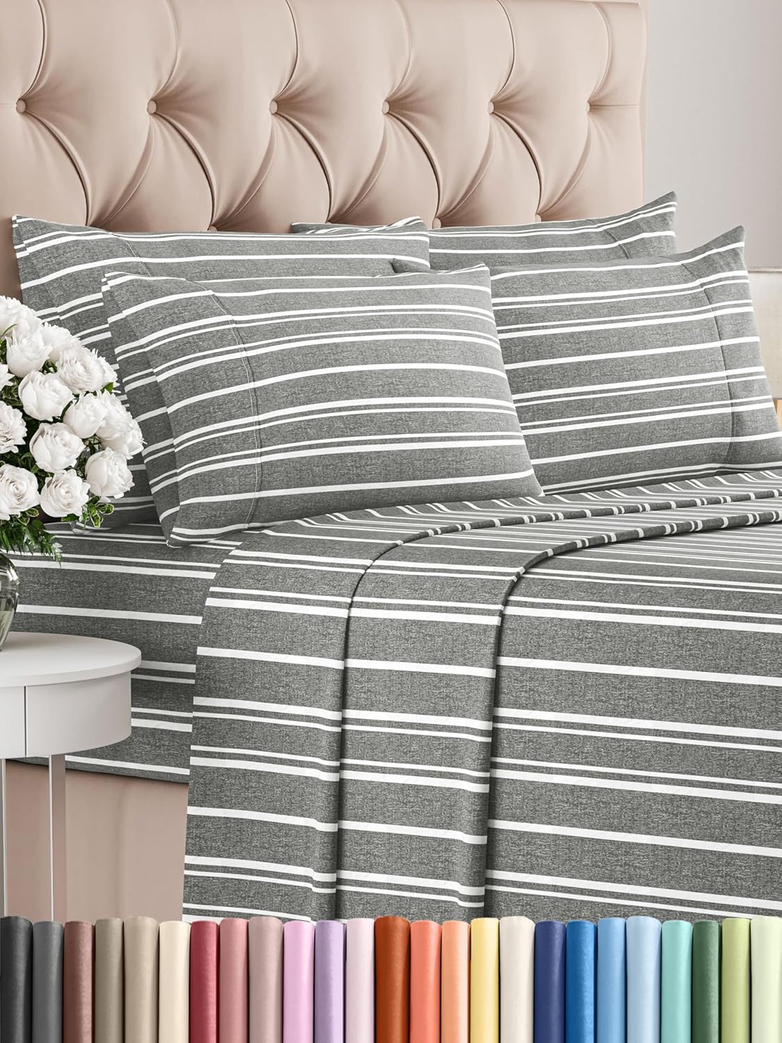 Queen 6 Piece Sheet Set - Cooling Sheets for Hot Sleepers