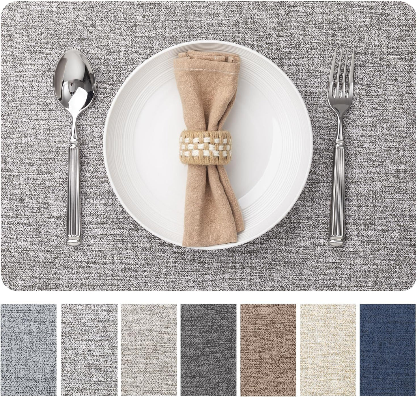 Faux Leather Placemats Set of 8 for Elegant Dining Experience