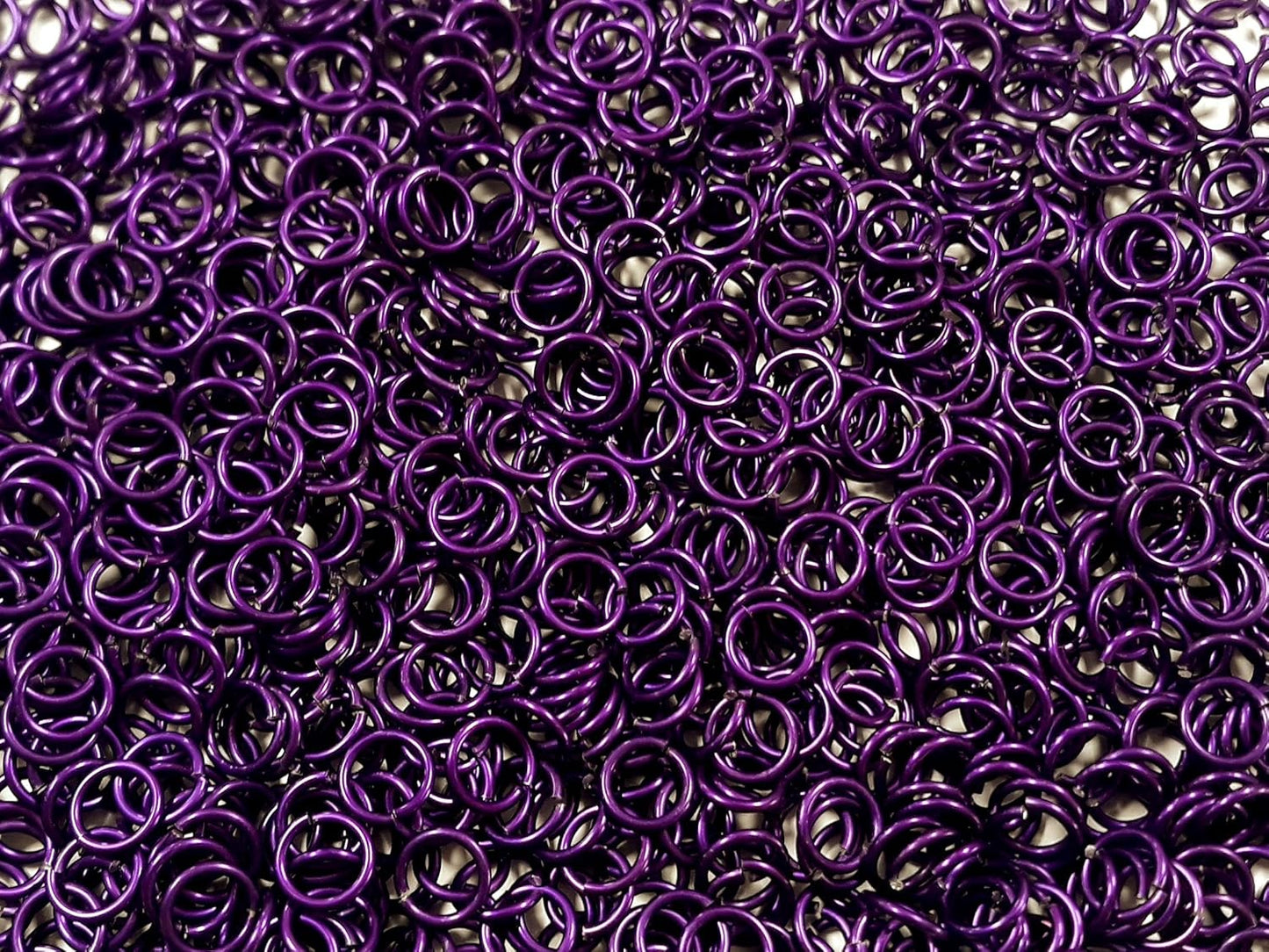 1/2 Pound Violet Anodized Aluminum Jump Rings for Jewelry Making