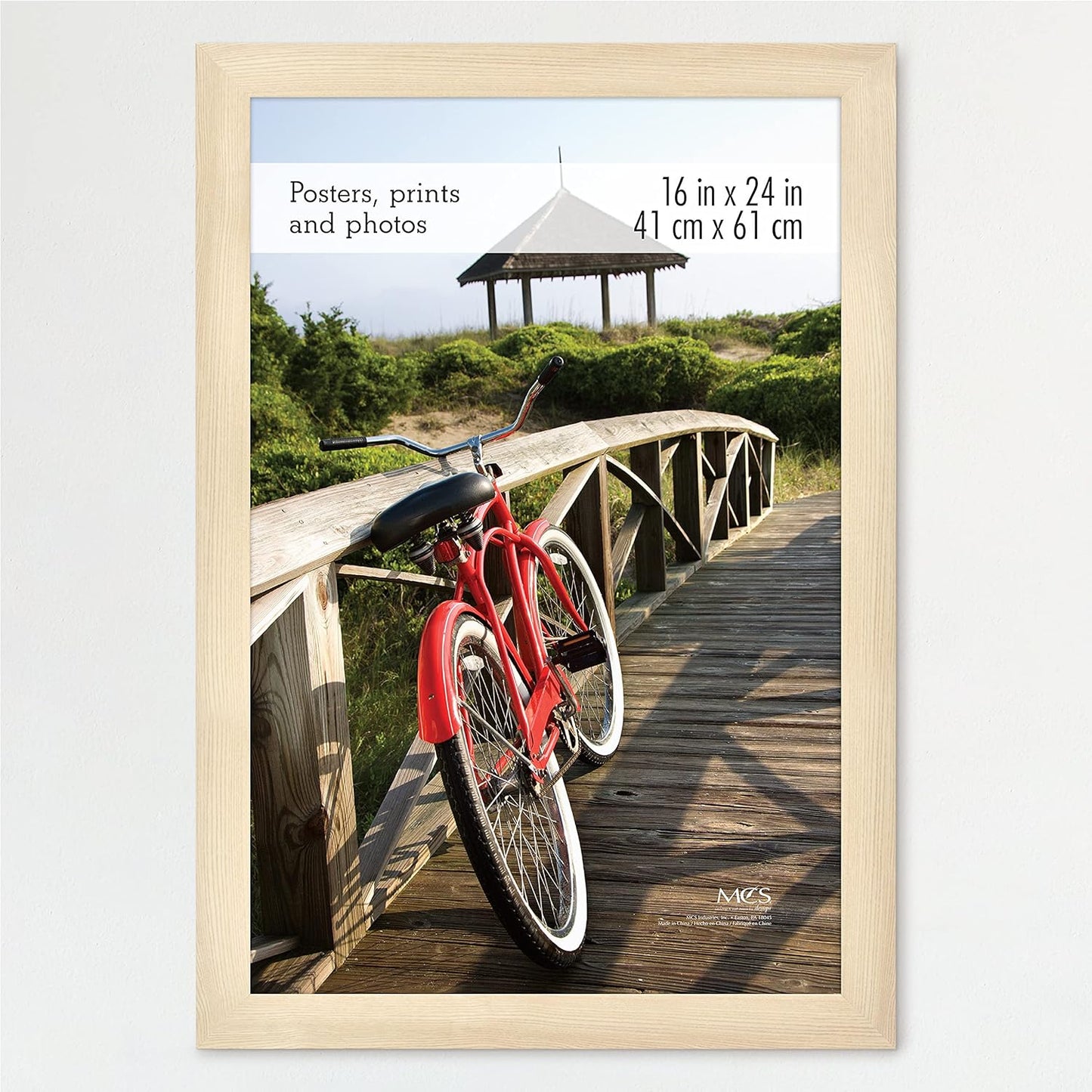 MCS Museum Poster Frame 16x24 Natural Woodgrain for Art