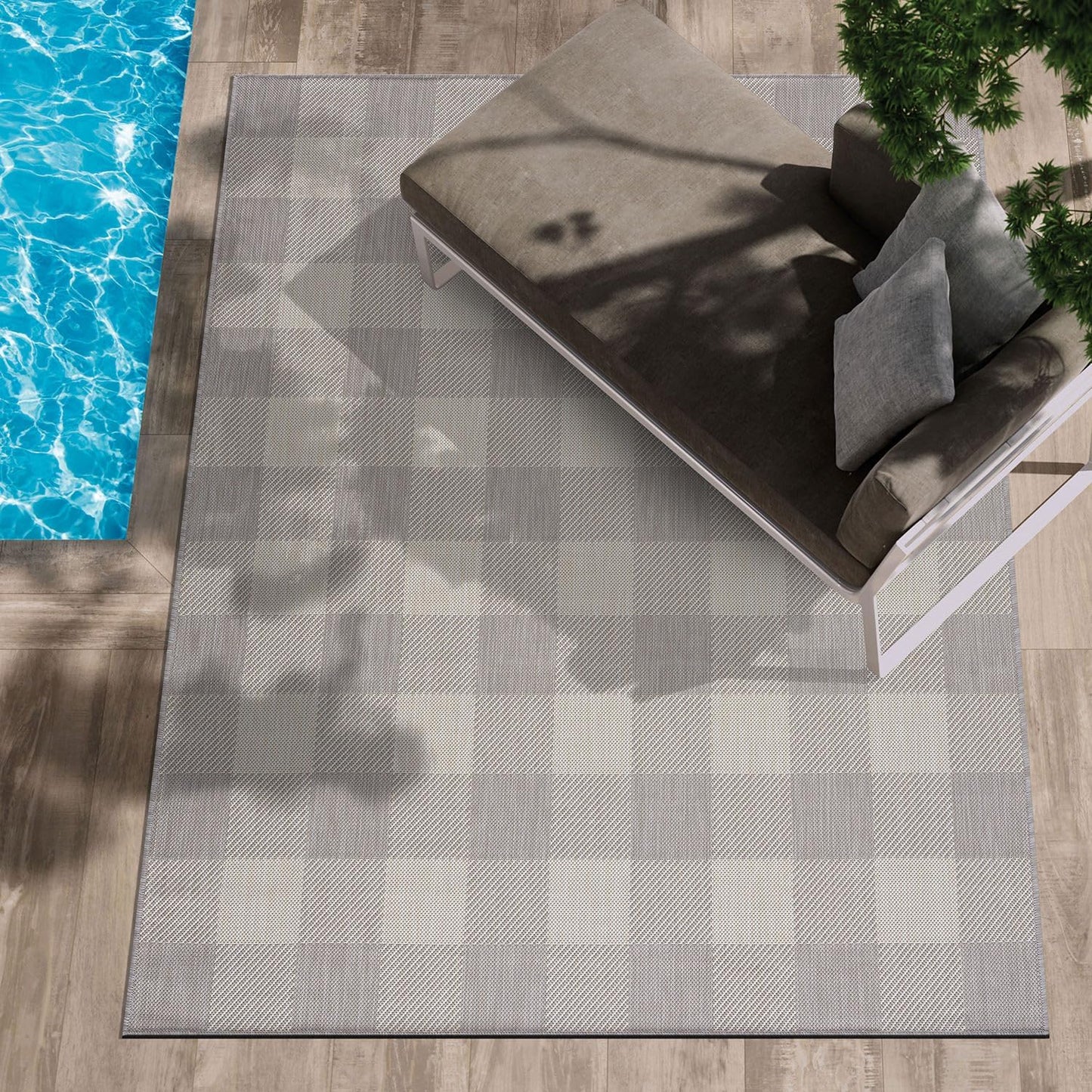 CAMILSON Outdoor Rug - Modern Area Rugs for Indoor and Outdoor