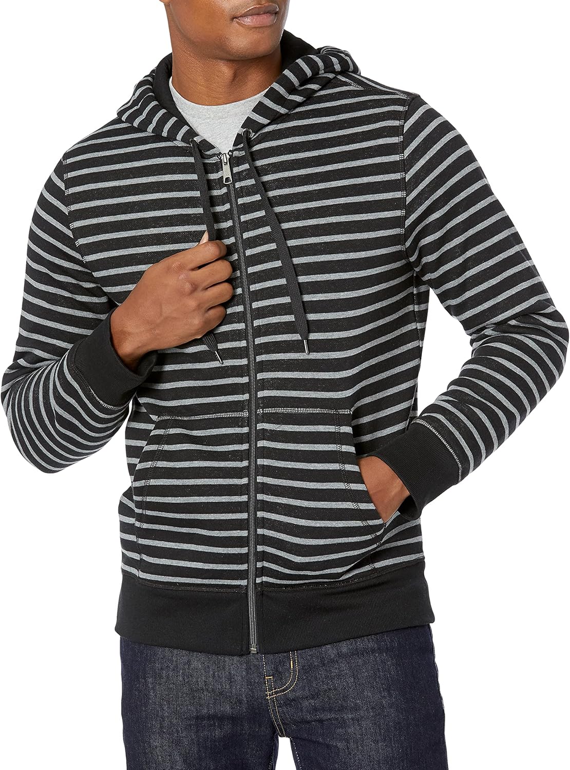 Big & Tall Full-Zip Fleece Hoodie by Essentials