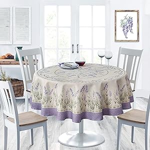 Provence Blanchard Field of Lilacs Tablecloth for Indoor Outdoor Use