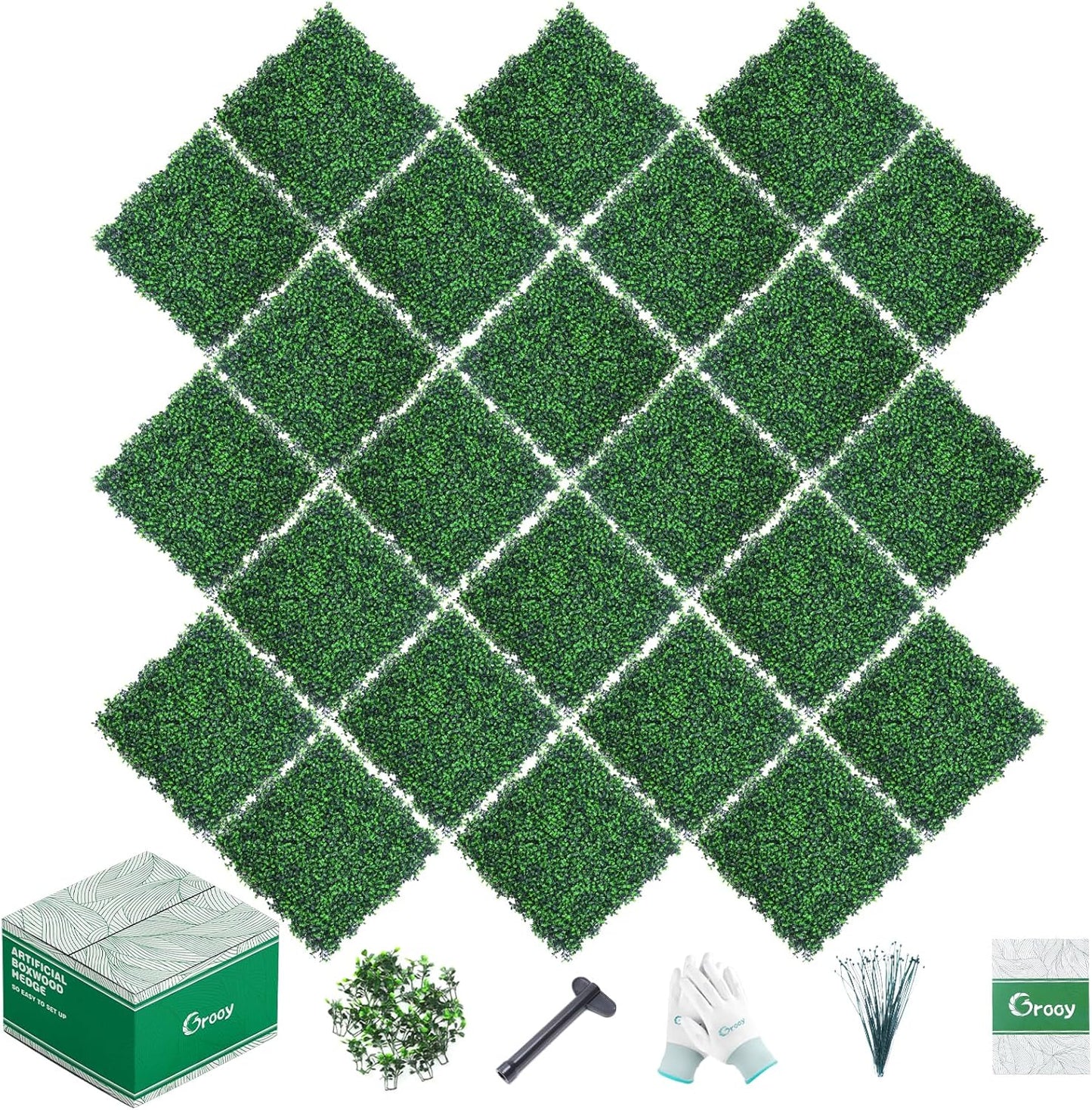 24PCS Boxwood Panels for Stunning Grass Wall Decor and Privacy