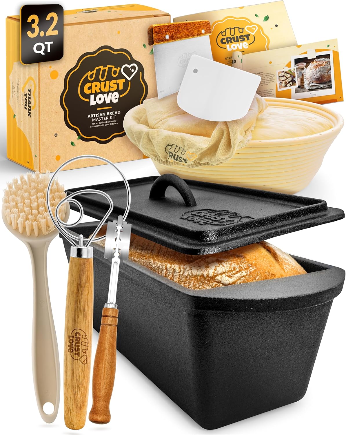 Rectangular Cast Iron Dutch Oven for Perfect Bread Baking