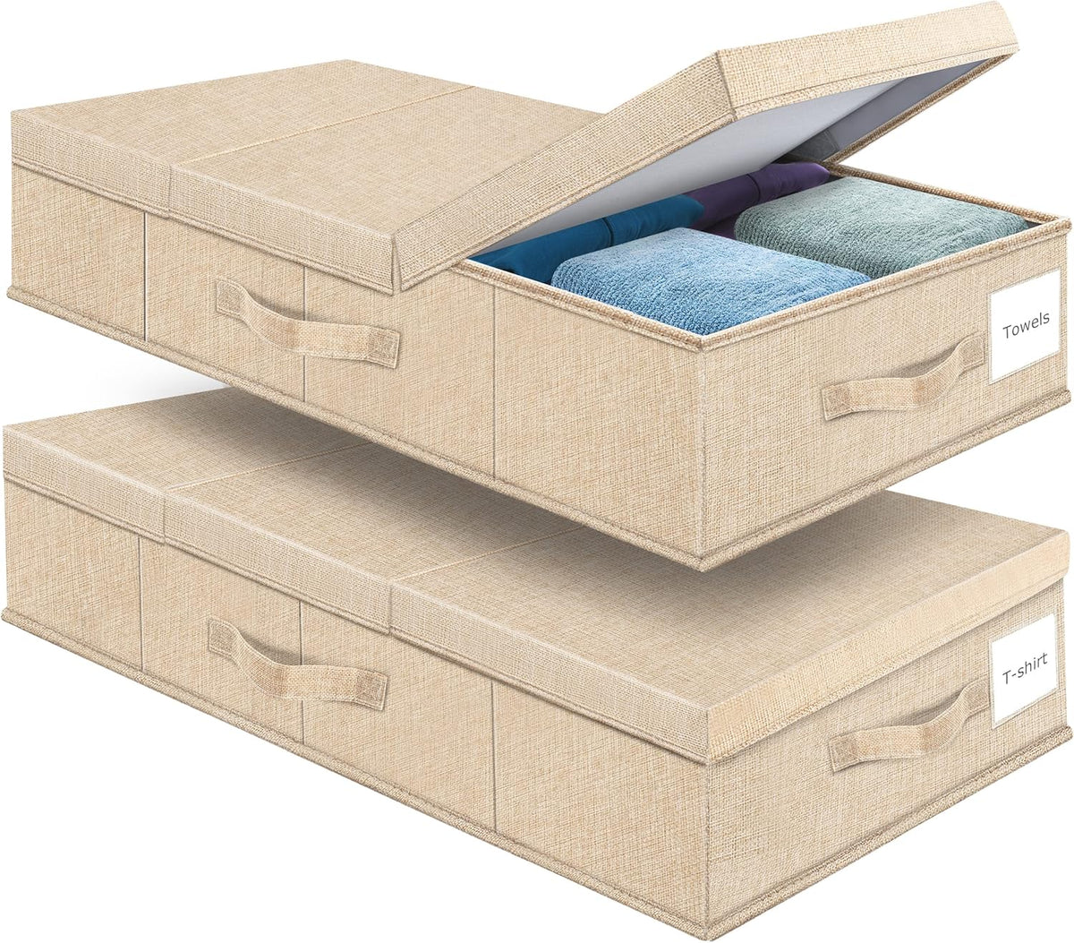 Large Underbed Storage Containers with Lids for Organizing