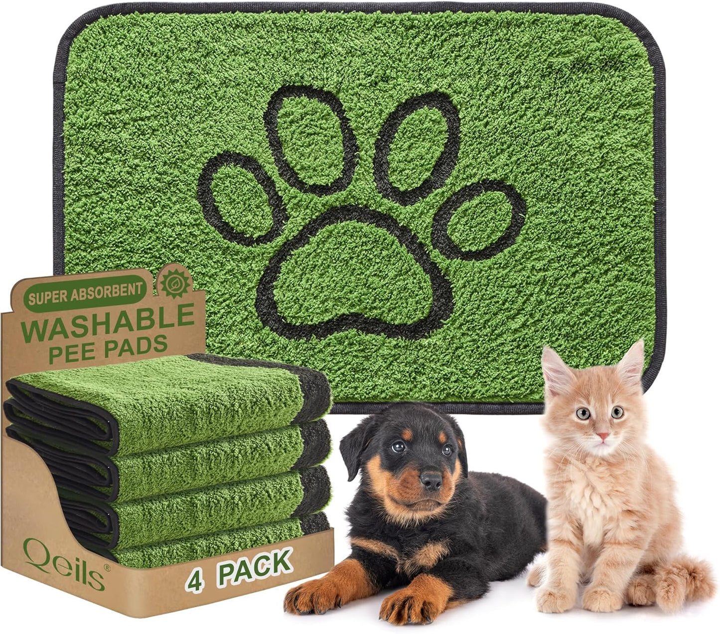 Qeils Reusable Dog Pee Pads for Potty Training and More
