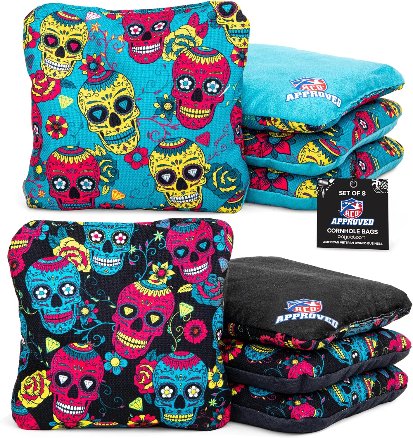 Professional Cornhole Bags Set of 8 ACO Approved for Competitions