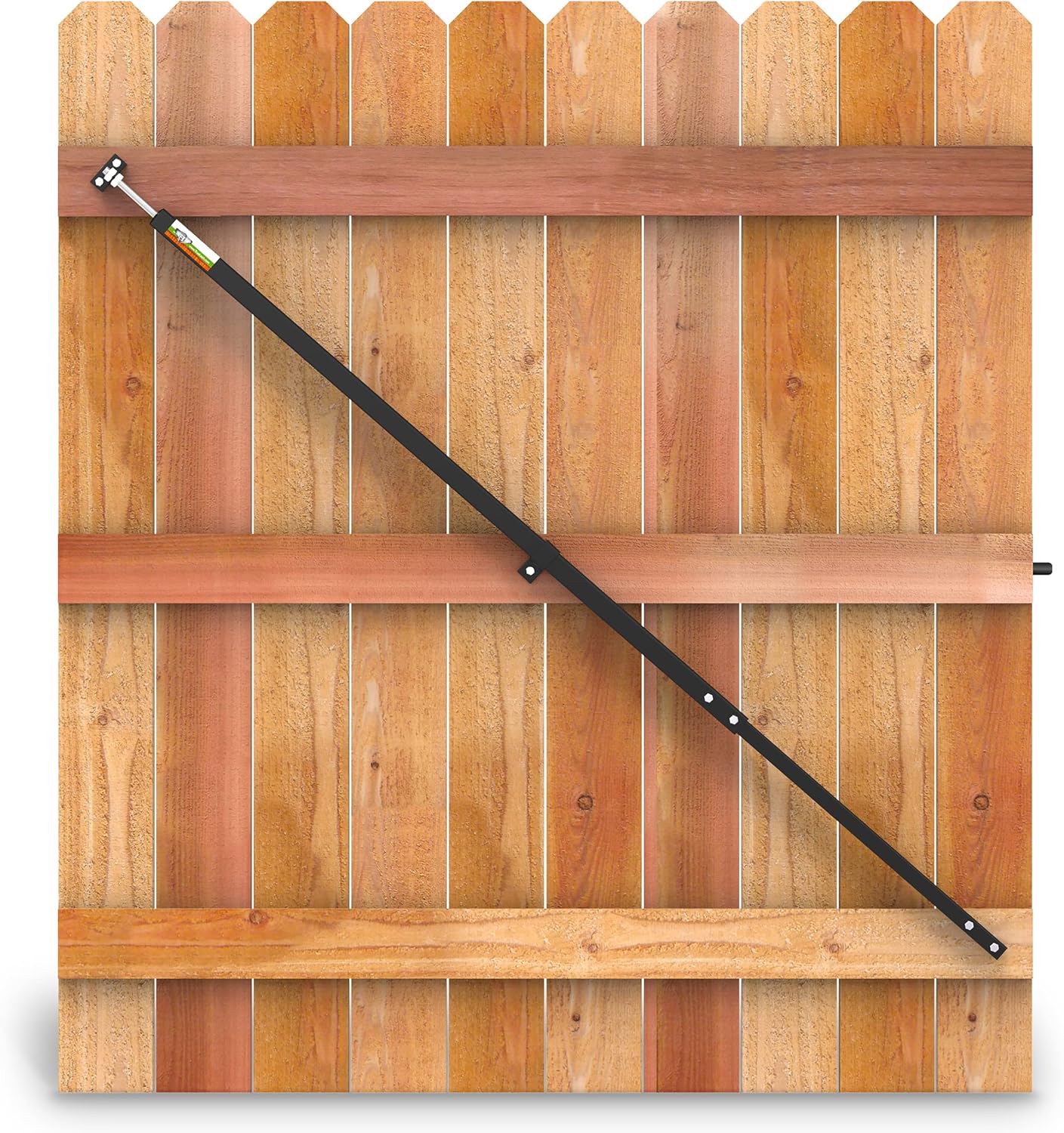 7ft Telescopic Gate Brace - Anti Sag Gate Kit for Wood Fences