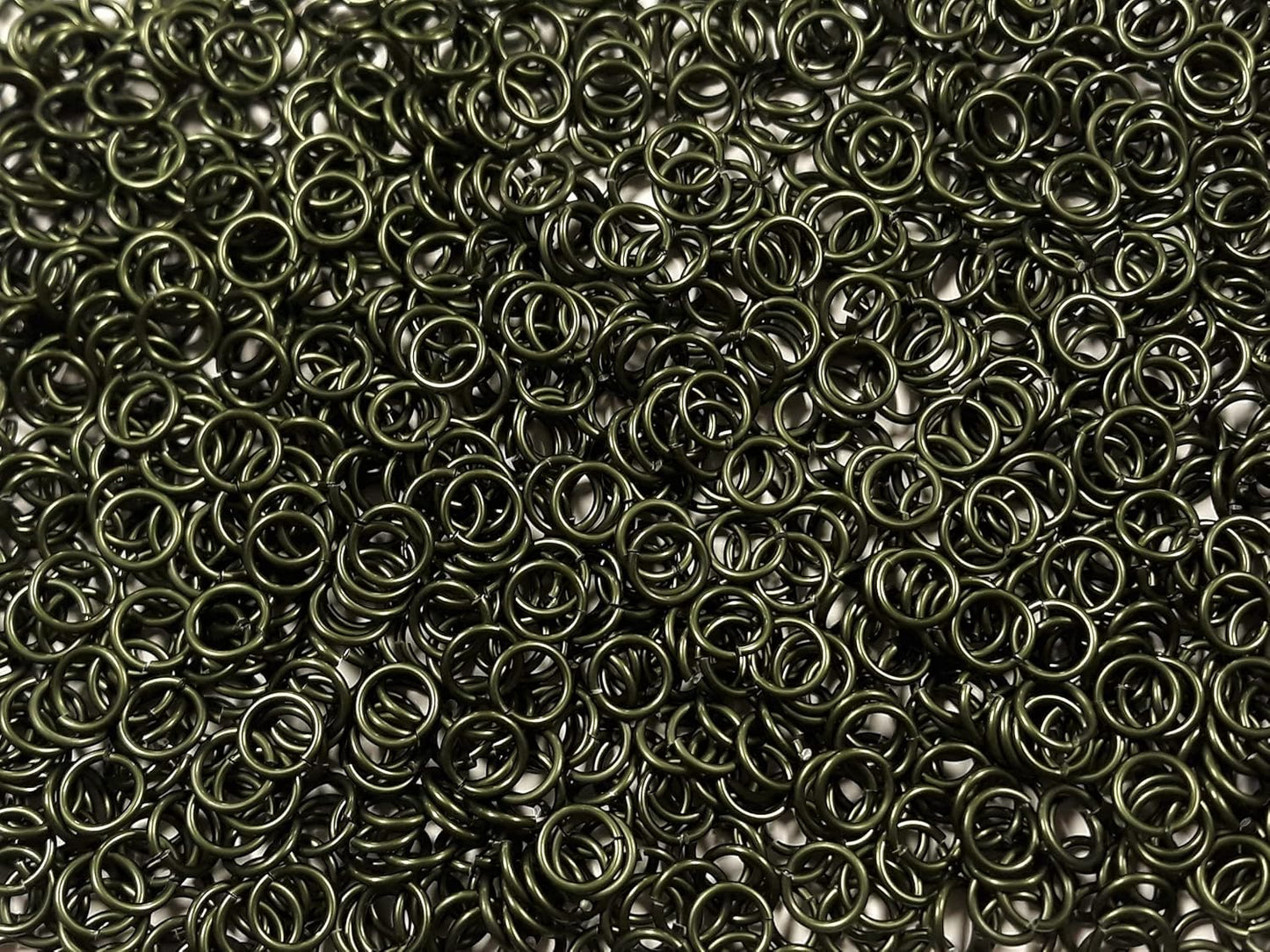 1/2 Pound OD Green Anodized Aluminum Jump Rings for Jewelry
