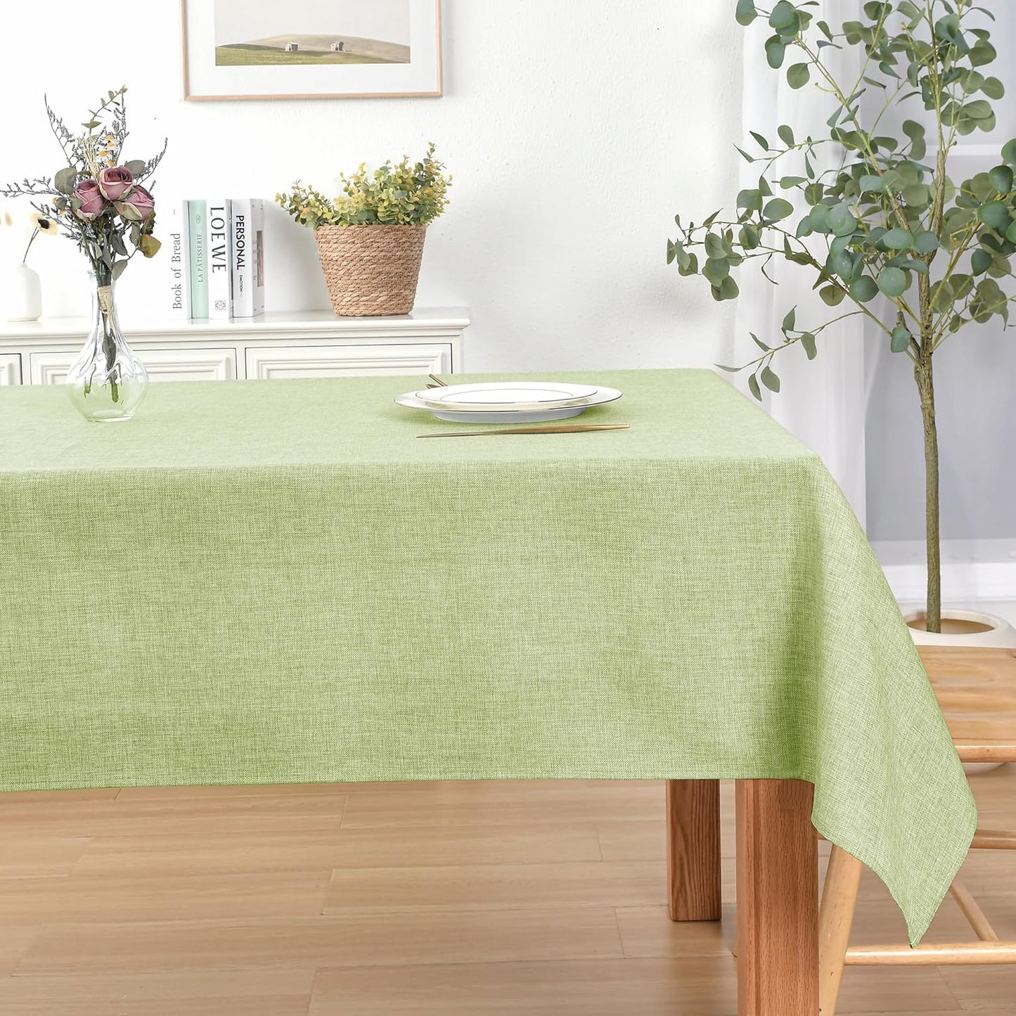 JIUZHEN Rectangle Table Cloth for Farmhouse Style Dining