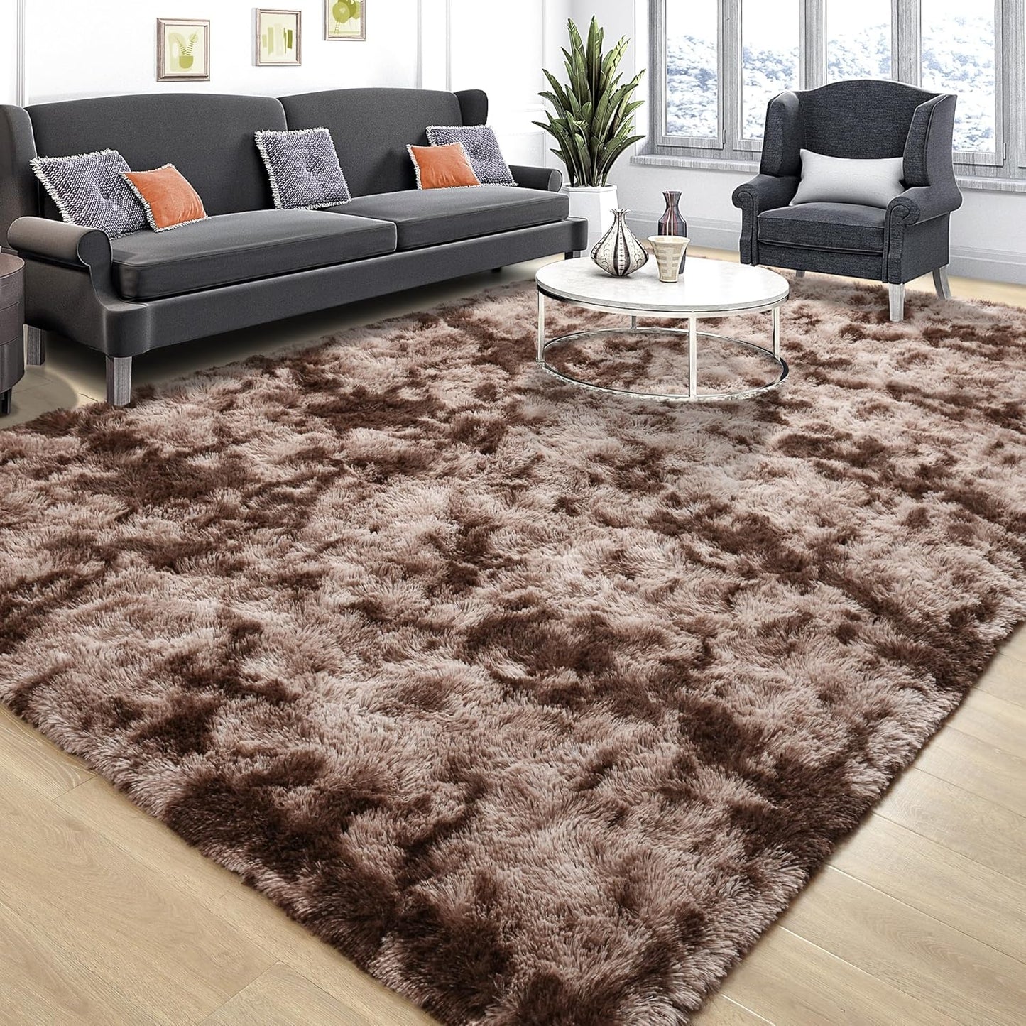 Tepook Soft Fluffy Rugs for Living Room and Bedroom Decor