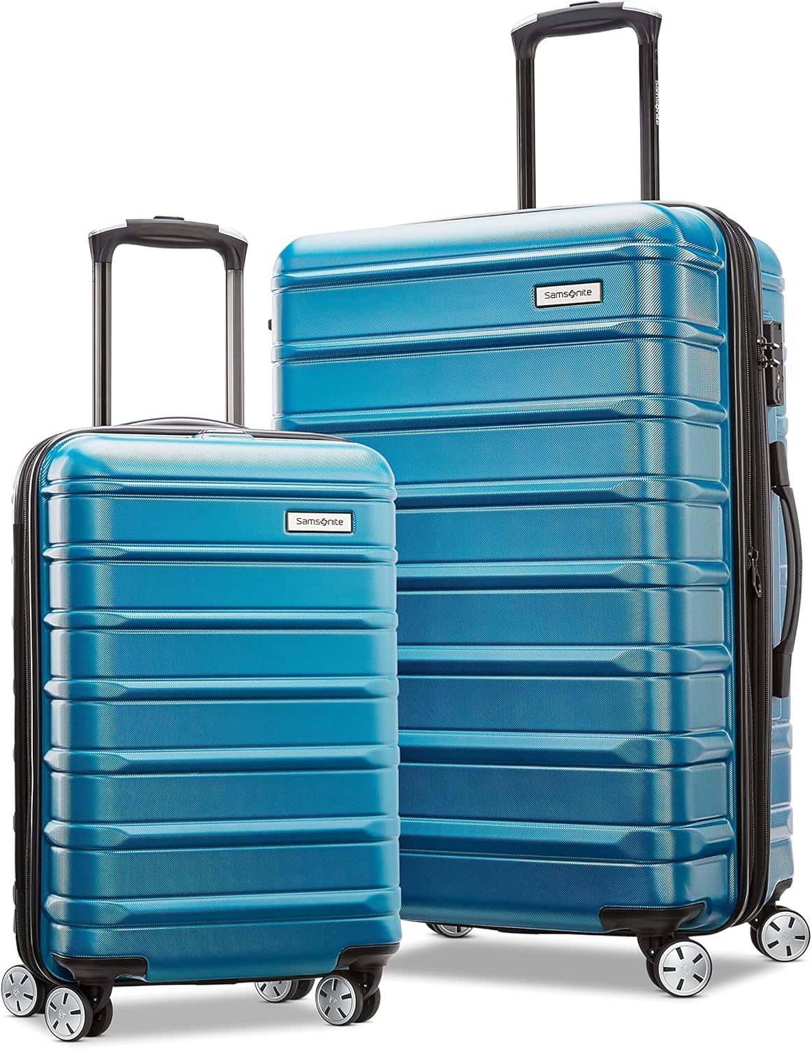 Samsonite Omni 2 Hardside Expandable Luggage Set in Caribbean Blue